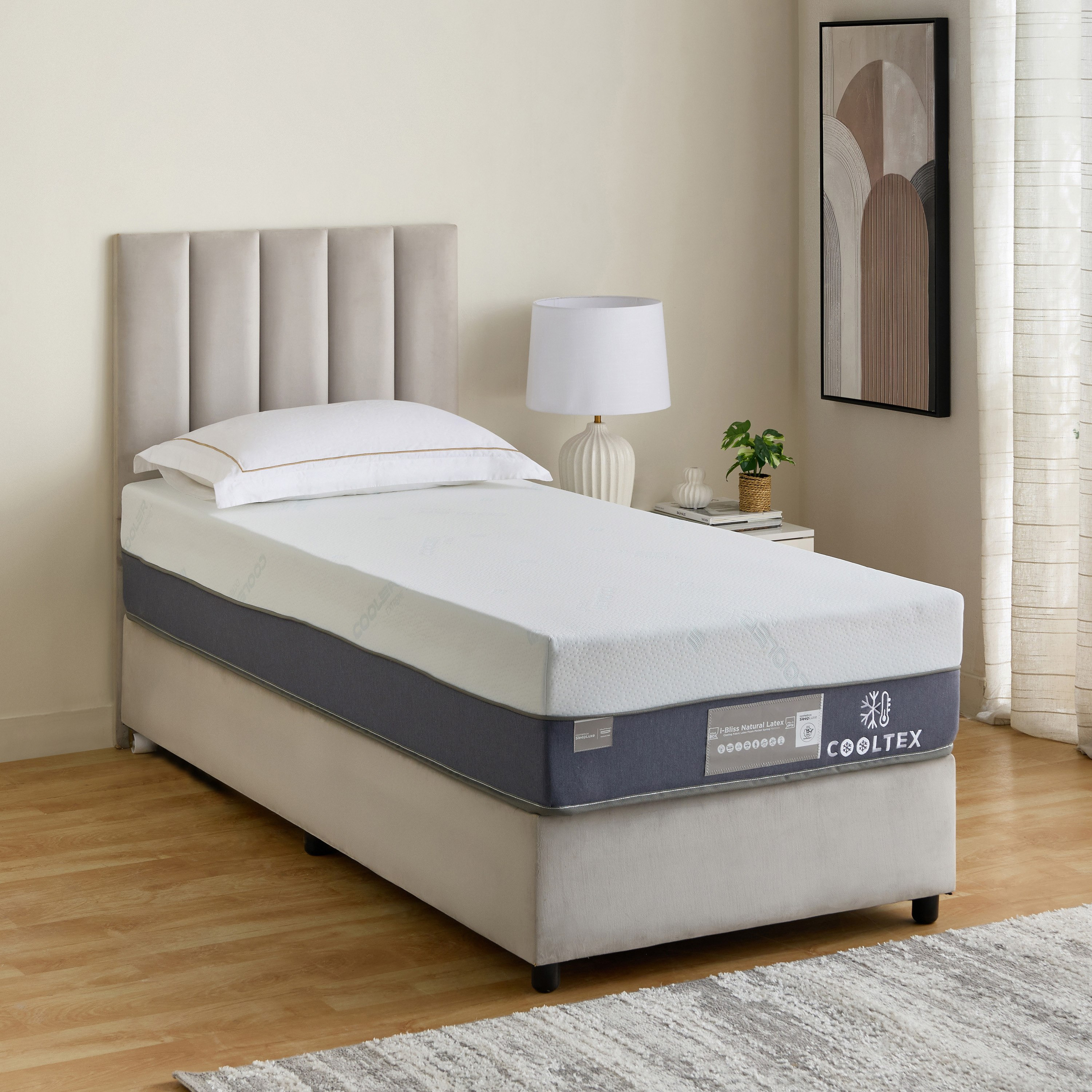 iCooltex Bliss Natural Latex Pocket Spring Single Mattress - 90x200x30 cm-hbxfurniture-bedroom-mattresses-single-image-8