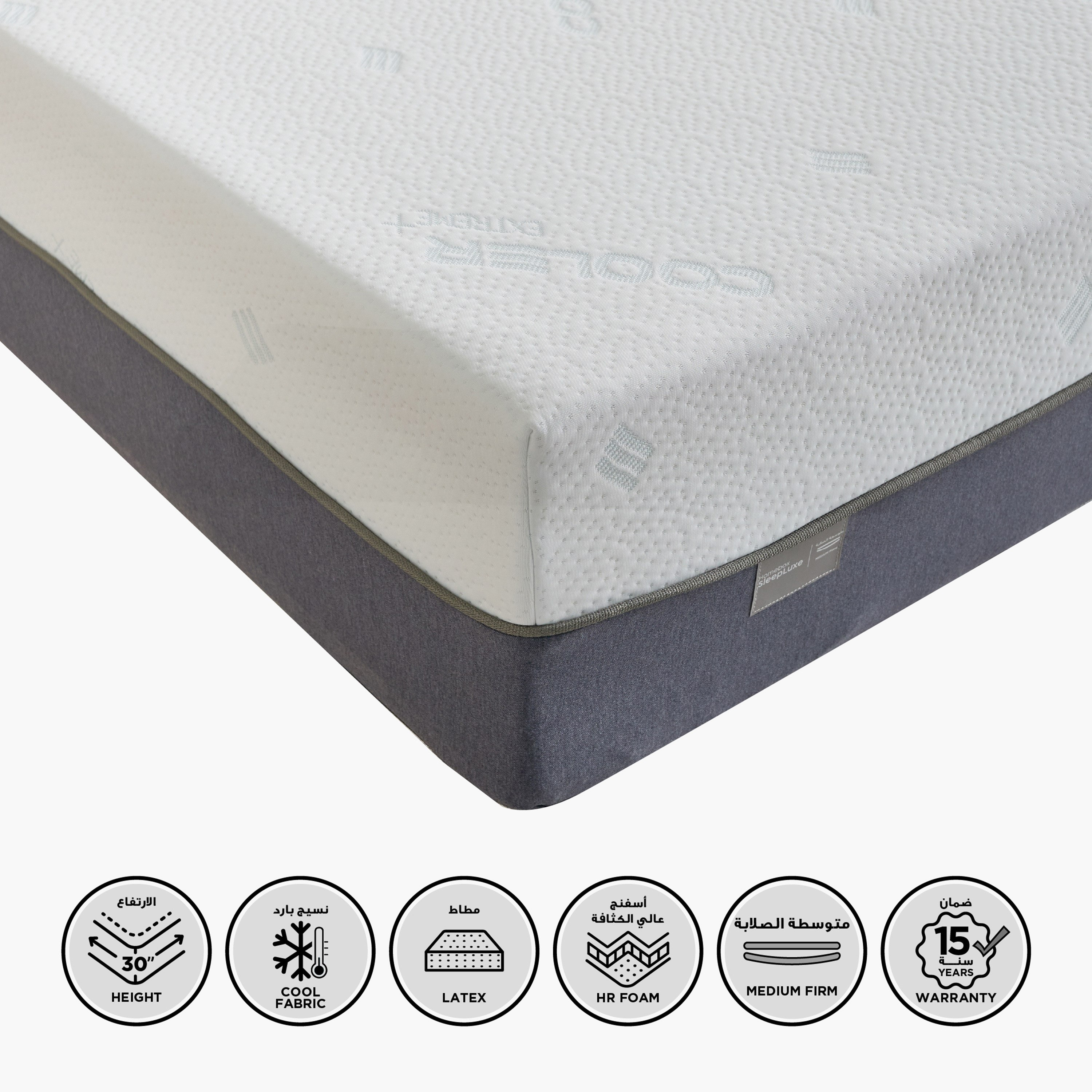 iCooltex Bliss Natural Latex Pocket Spring Queen Mattress - 140x200x30 cm-hbxbedroom-mattresses-queen-image-1