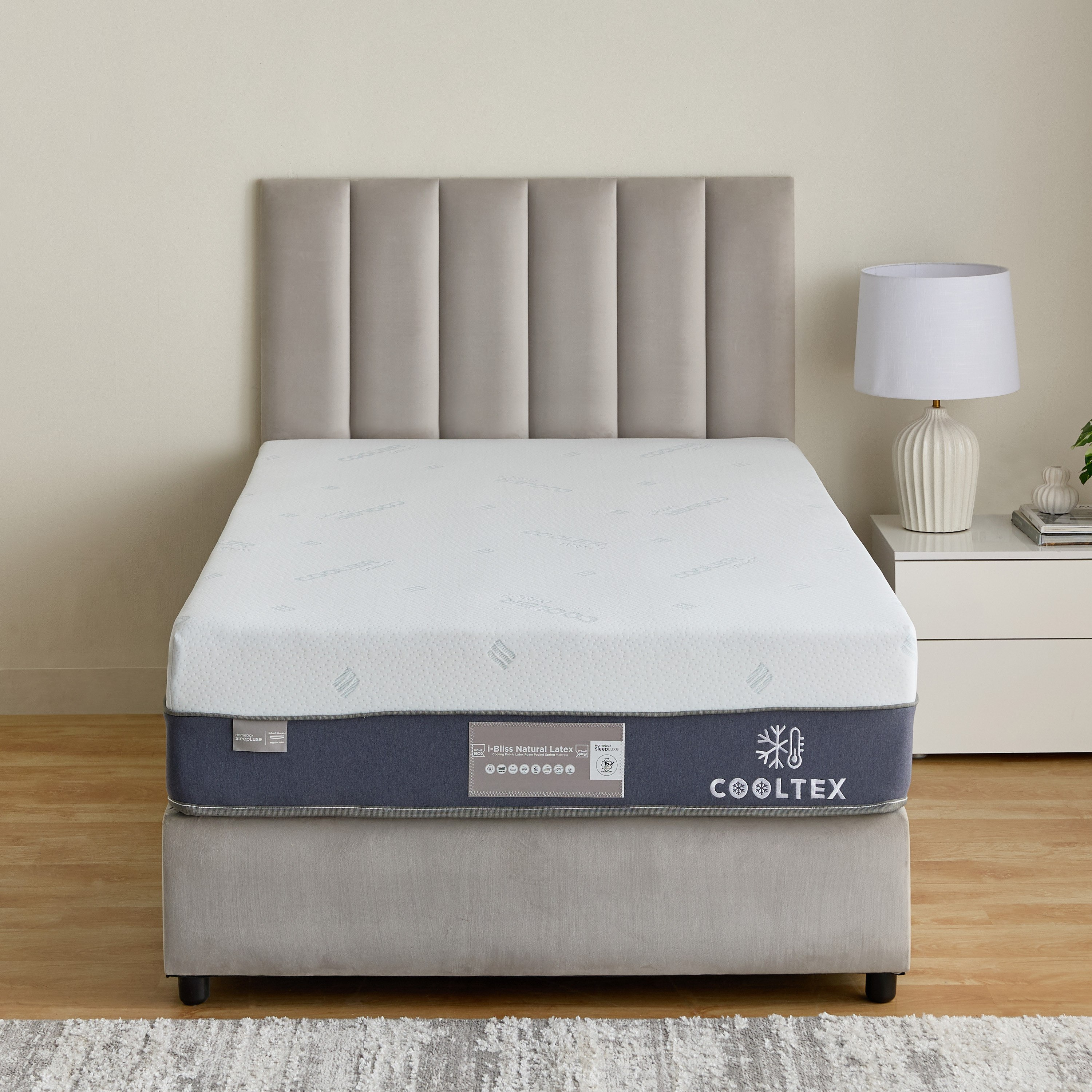 iCooltex Bliss Natural Latex Pocket Spring Queen Mattress - 140x200x30 cm-hbxbedroom-mattresses-queen-image-2