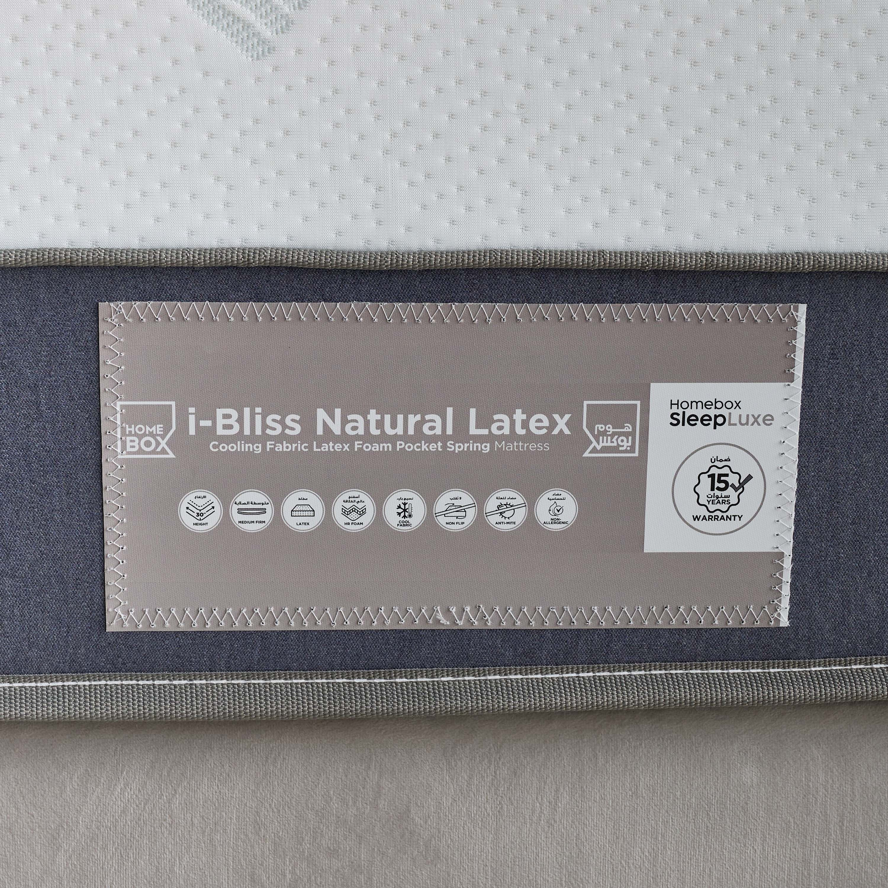 iCooltex Bliss Natural Latex Pocket Spring Queen Mattress - 160x200x30 cm-hbxbedroom-mattresses-queen-image-12