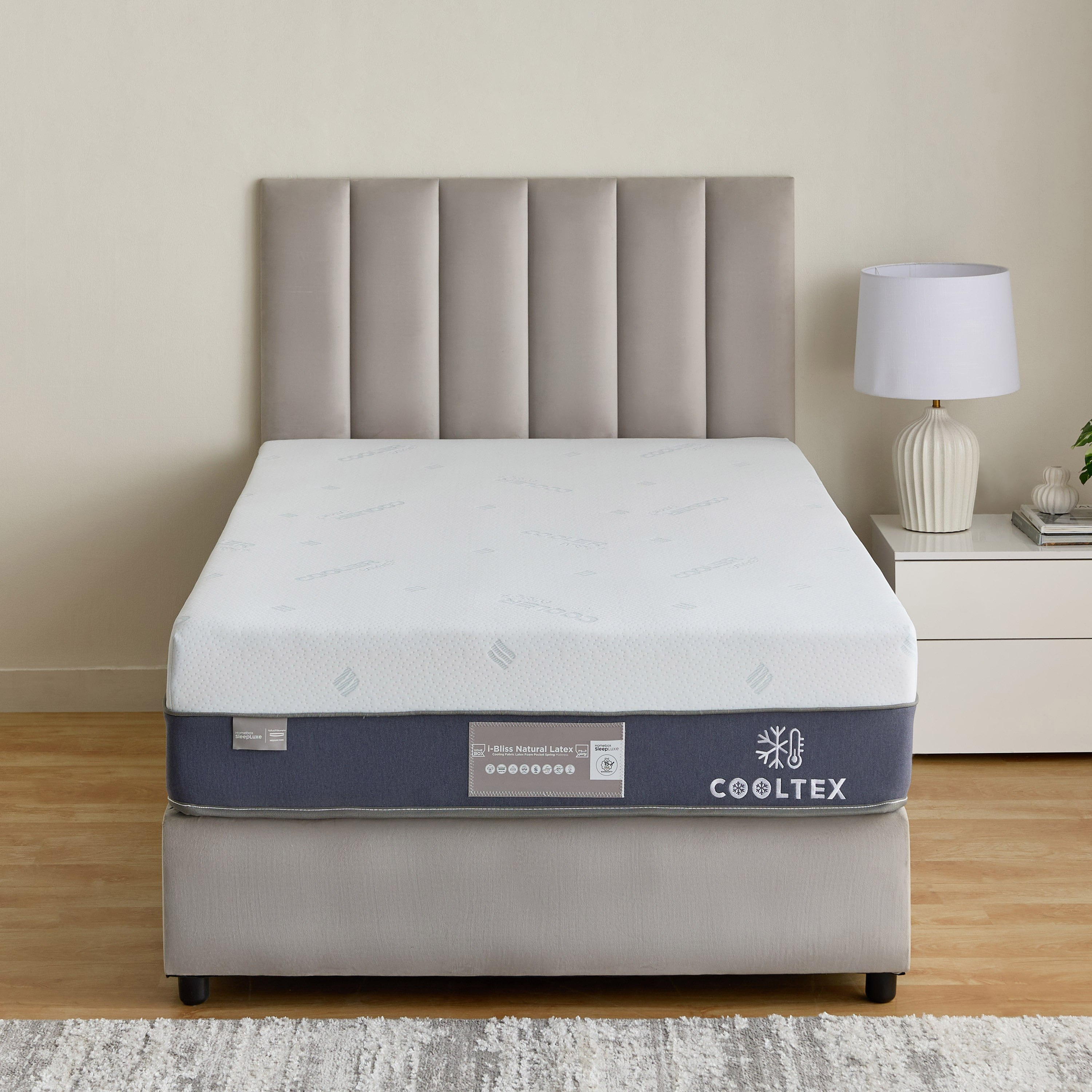 iCooltex Bliss Natural Latex Pocket Spring Queen Mattress - 160x200x30 cm-hbxbedroom-mattresses-queen-image-2