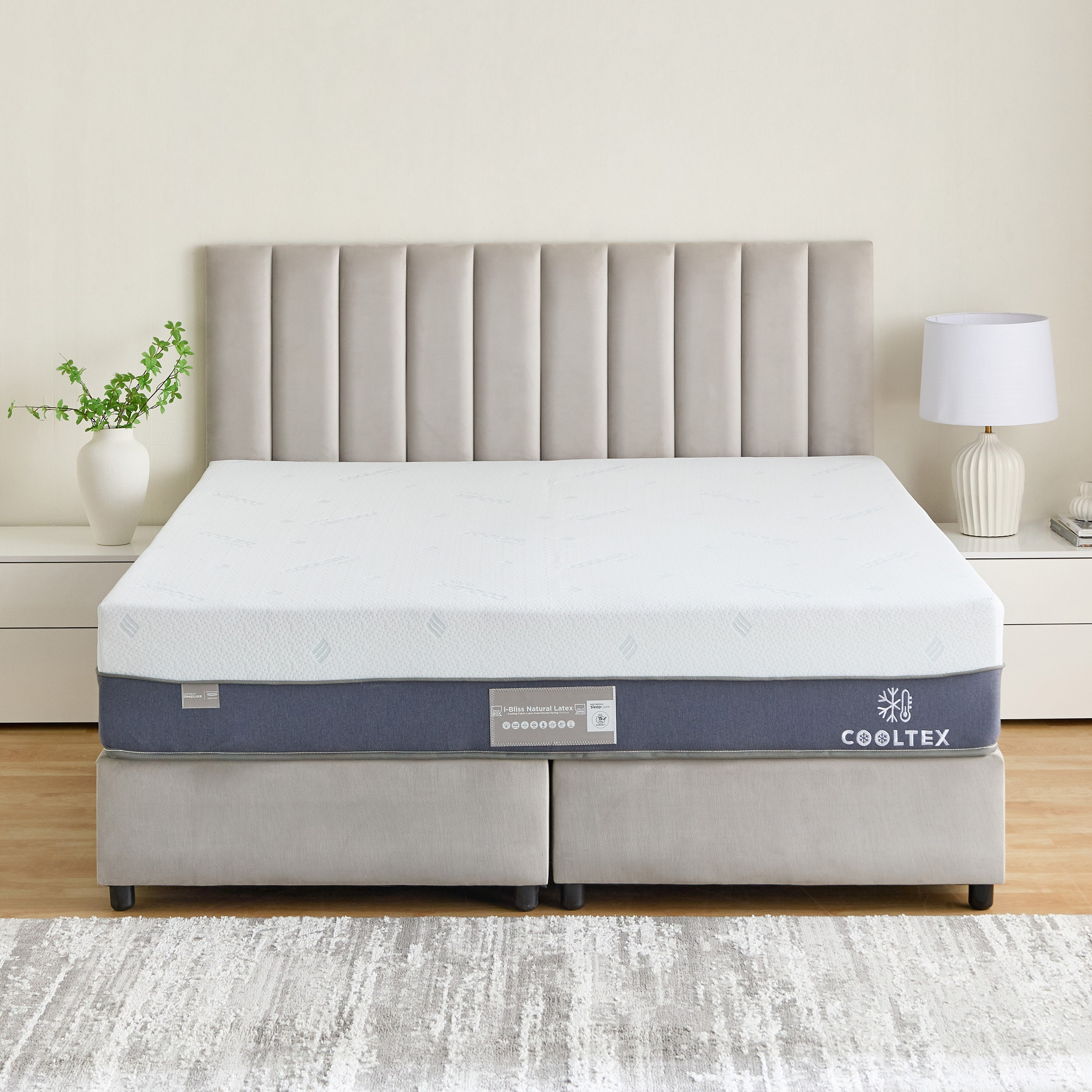 iCooltex Bliss Natural Latex Pocket Spring King Mattress - 180x200x30 cm-hbxfurniture-mattresses-king-image-2