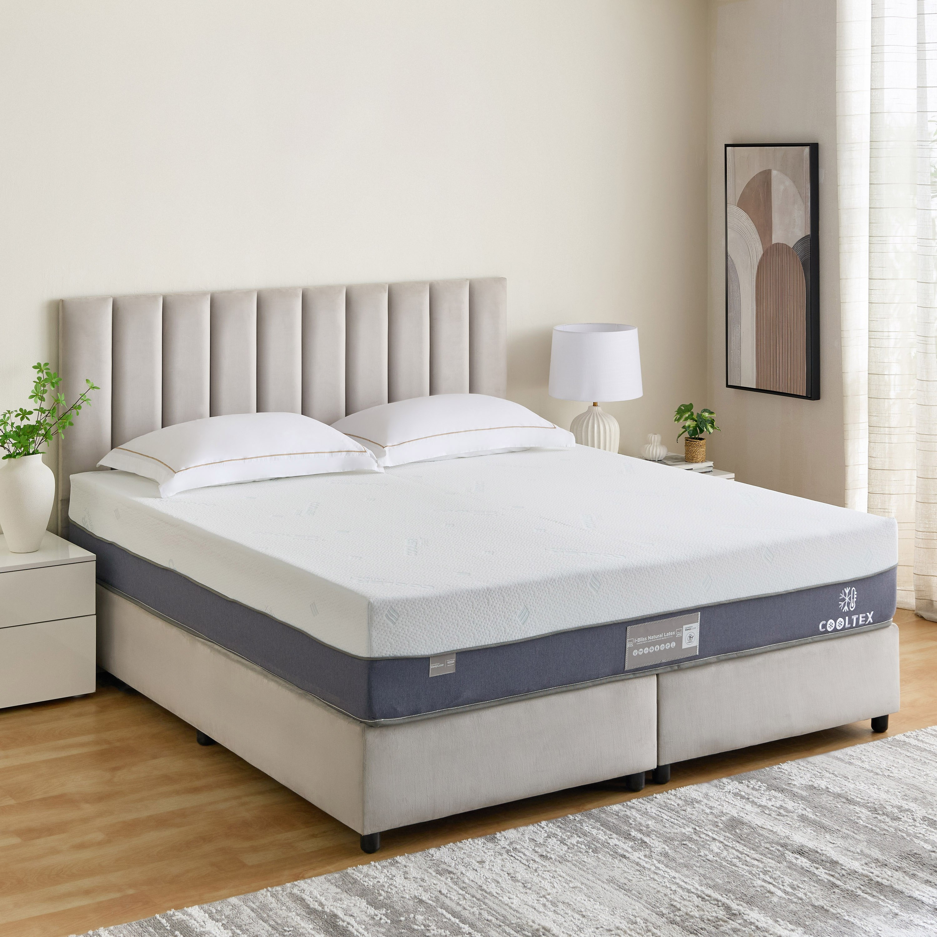 مرتبة كينج لاتكس طبيعي بنوابض جيبية من آي كولتكس بليس - 180x210x30 سم-hbxfurniture-mattresses-king-image-8