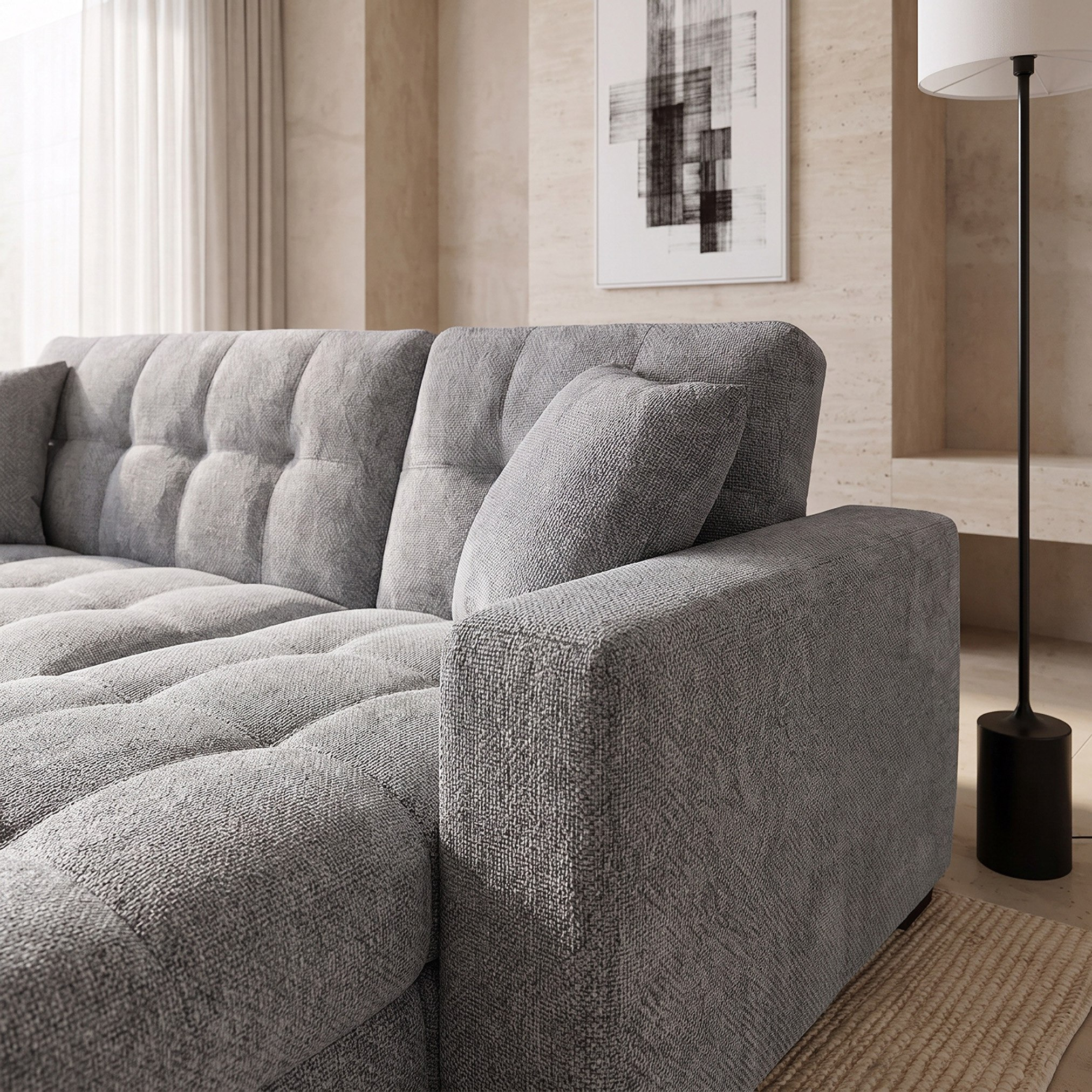Movo LuxeLift 3-Seater 2-Cushion Reversible Corner Sofa Bed with Chaise Storage and USB-C Charging-hbxfurniture-sofasandarmchairs-sofabeds-image-7