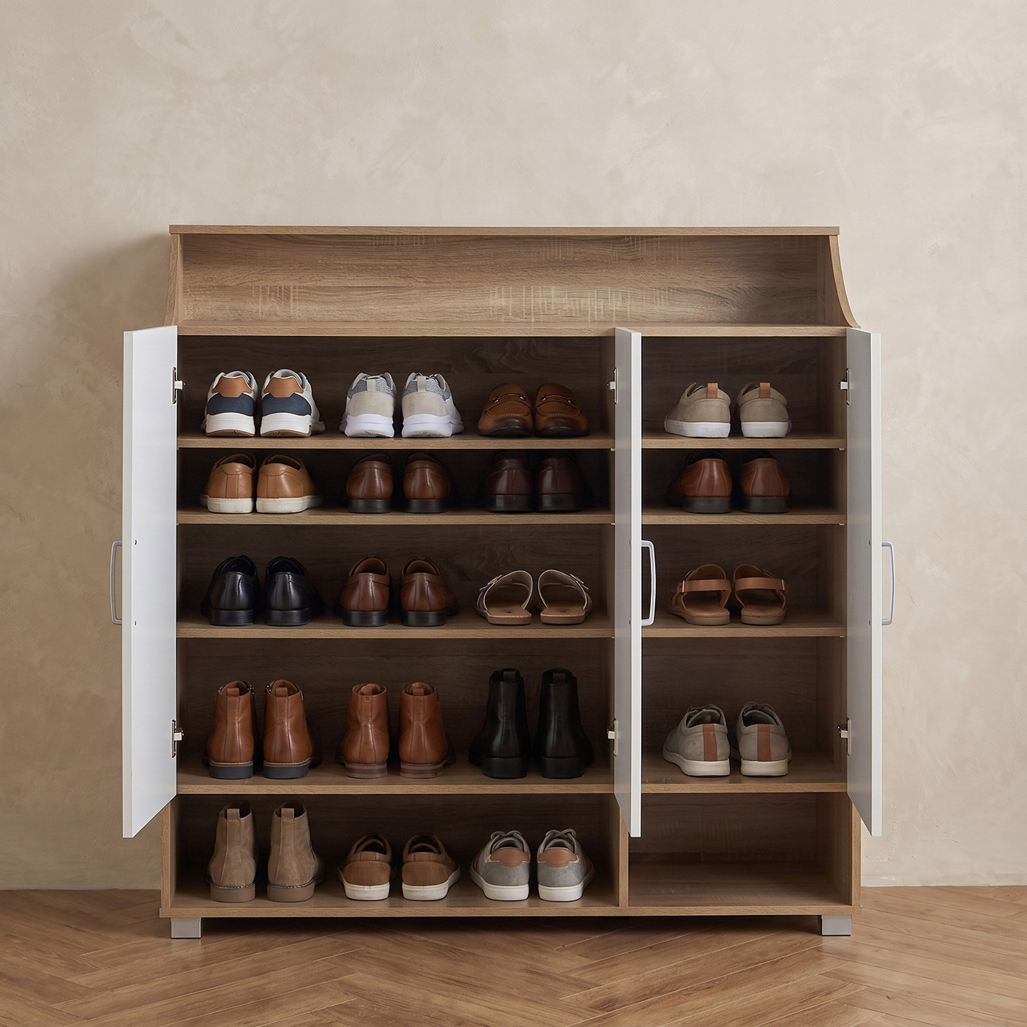 Capri Emotion 28-Pair Shoe Cabinet with 3 Doors-hbxbedroom-shoecabinetsandracks-image-4