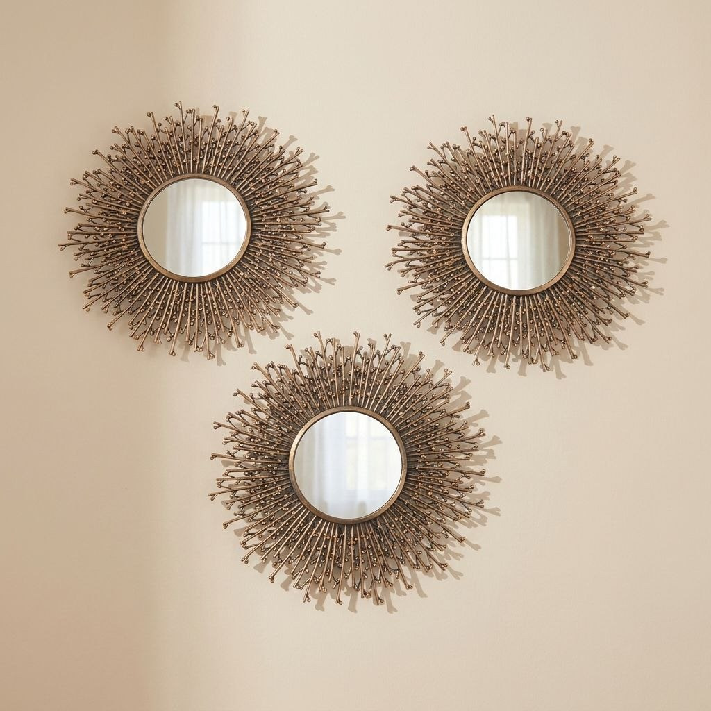 Caseti 3-Piece Vintage Mirror Set - 25 cm-hbxhomeware-hbxdecorandfurnishings-image-1