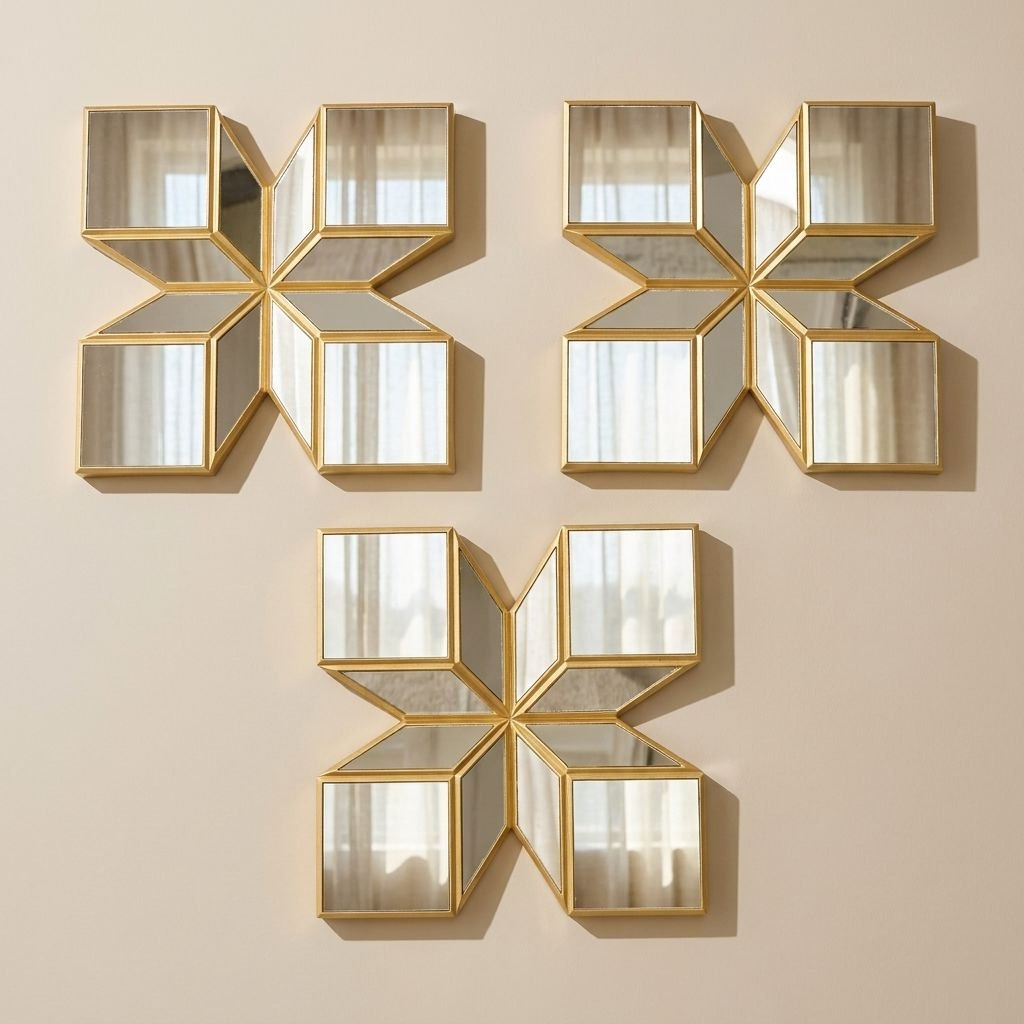 Ebern 3-Piece Hexa Mirror Set - 25 cm-hbxhomeware-hbxdecorandfurnishings-image-1