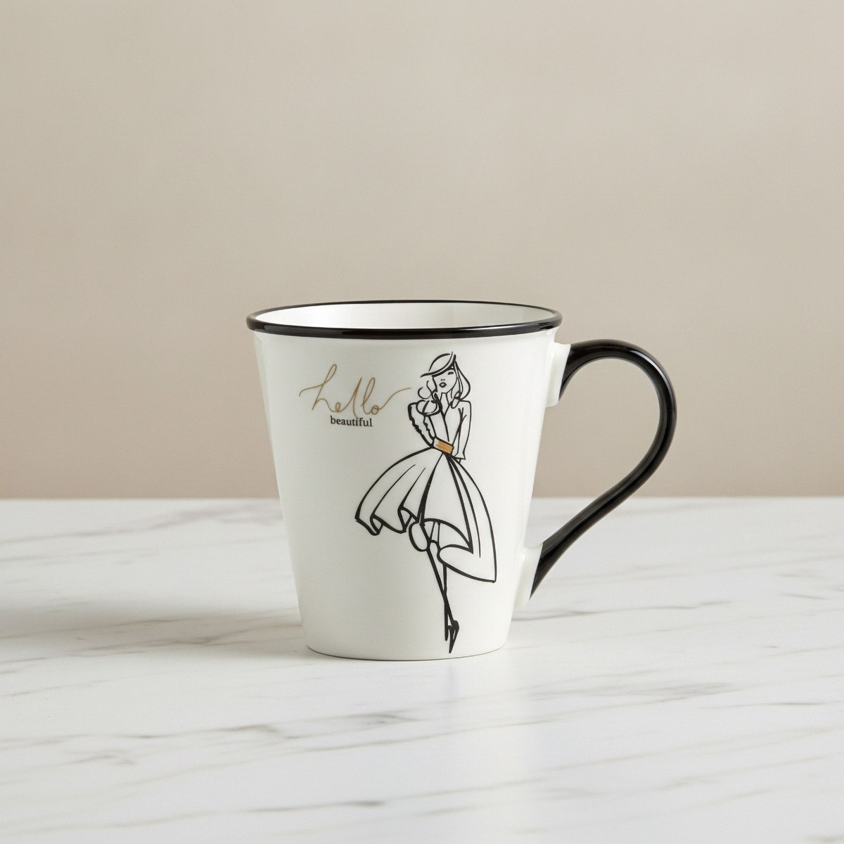 Susan Girl Sketch Mug - 340 ml-hbxdecorandfurnishings-tabletop-coffeeandteasets-image-1