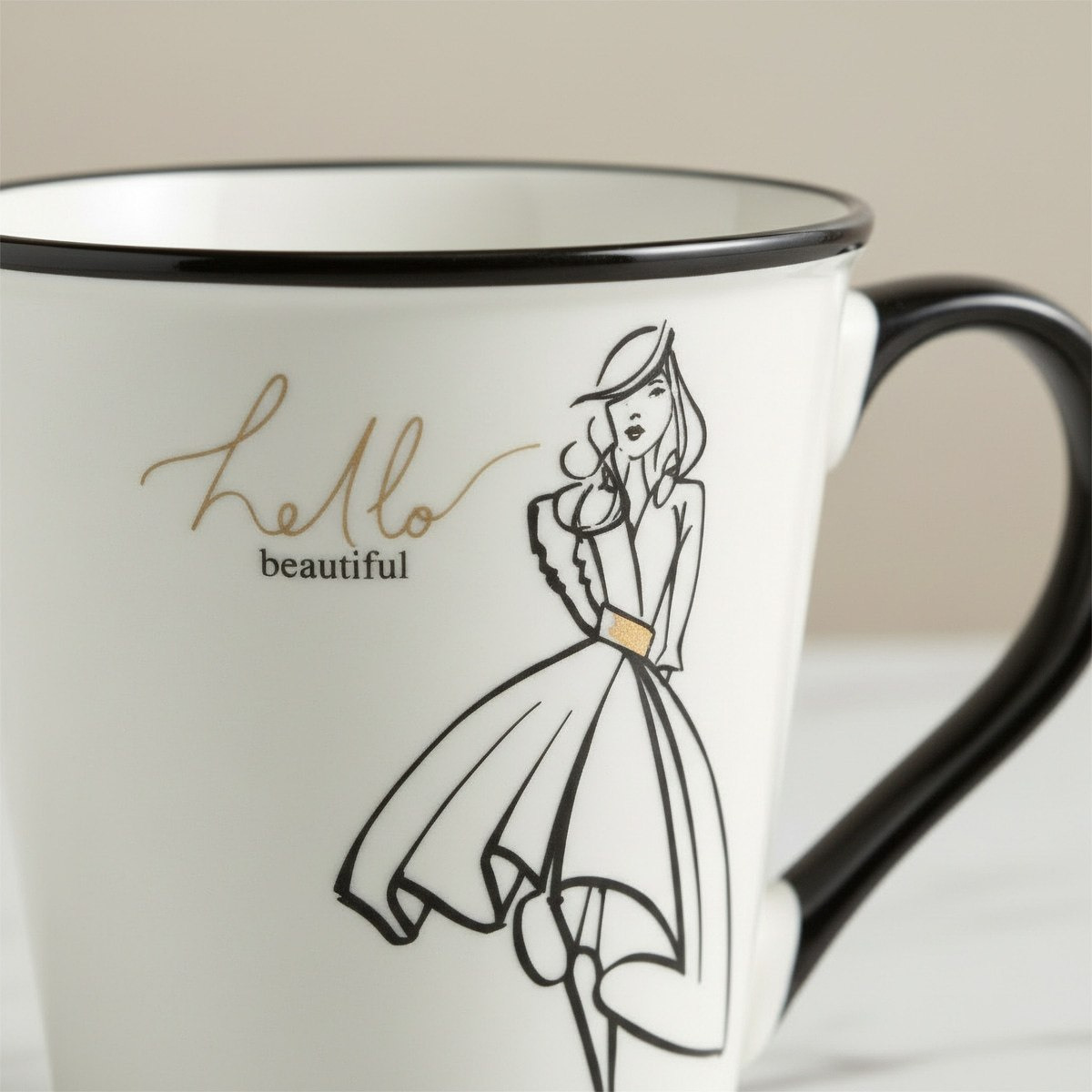 Susan Girl Sketch Mug - 340 ml-hbxdecorandfurnishings-tabletop-coffeeandteasets-image-2