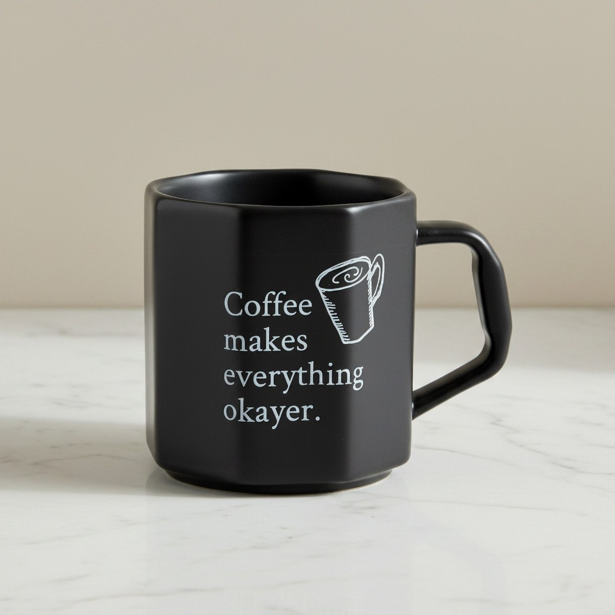 Susan Coffee Makes Evertything Okayer Hexa Mug - 340 ml-hbxdecorandfurnishings-tabletop-coffeeandteasets-image-1