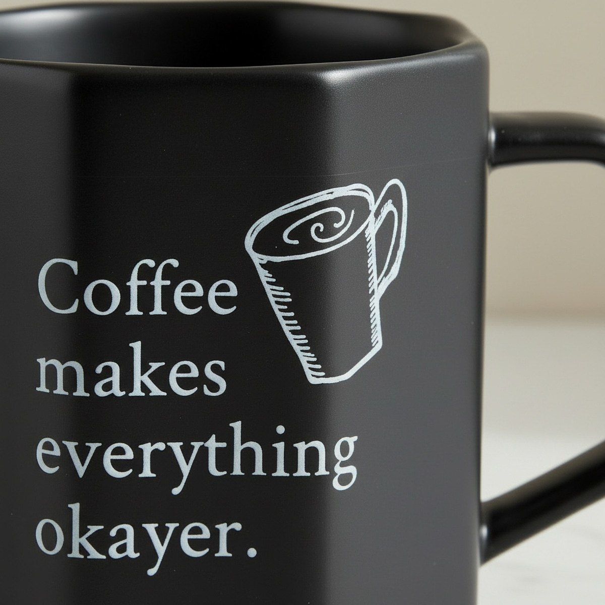 Susan Coffee Makes Evertything Okayer Hexa Mug - 340 ml-hbxdecorandfurnishings-tabletop-coffeeandteasets-image-2