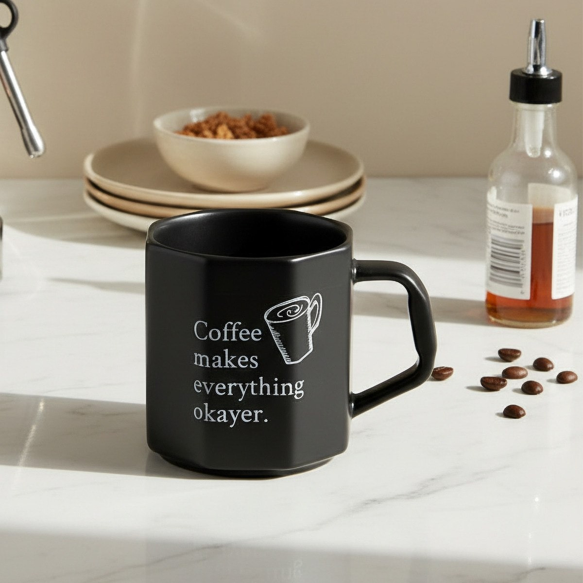 Susan Coffee Makes Evertything Okayer Hexa Mug - 340 ml-hbxdecorandfurnishings-tabletop-coffeeandteasets-image-3