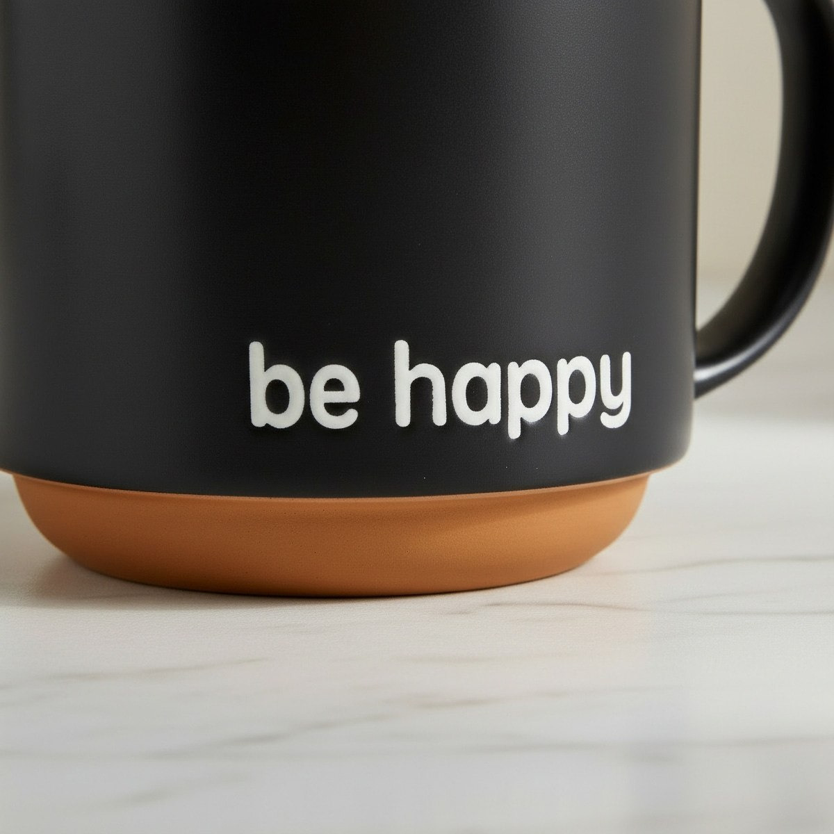 Be Happy Mug - 410 ml-hbxdecorandfurnishings-tabletop-coffeeandteasets-image-2