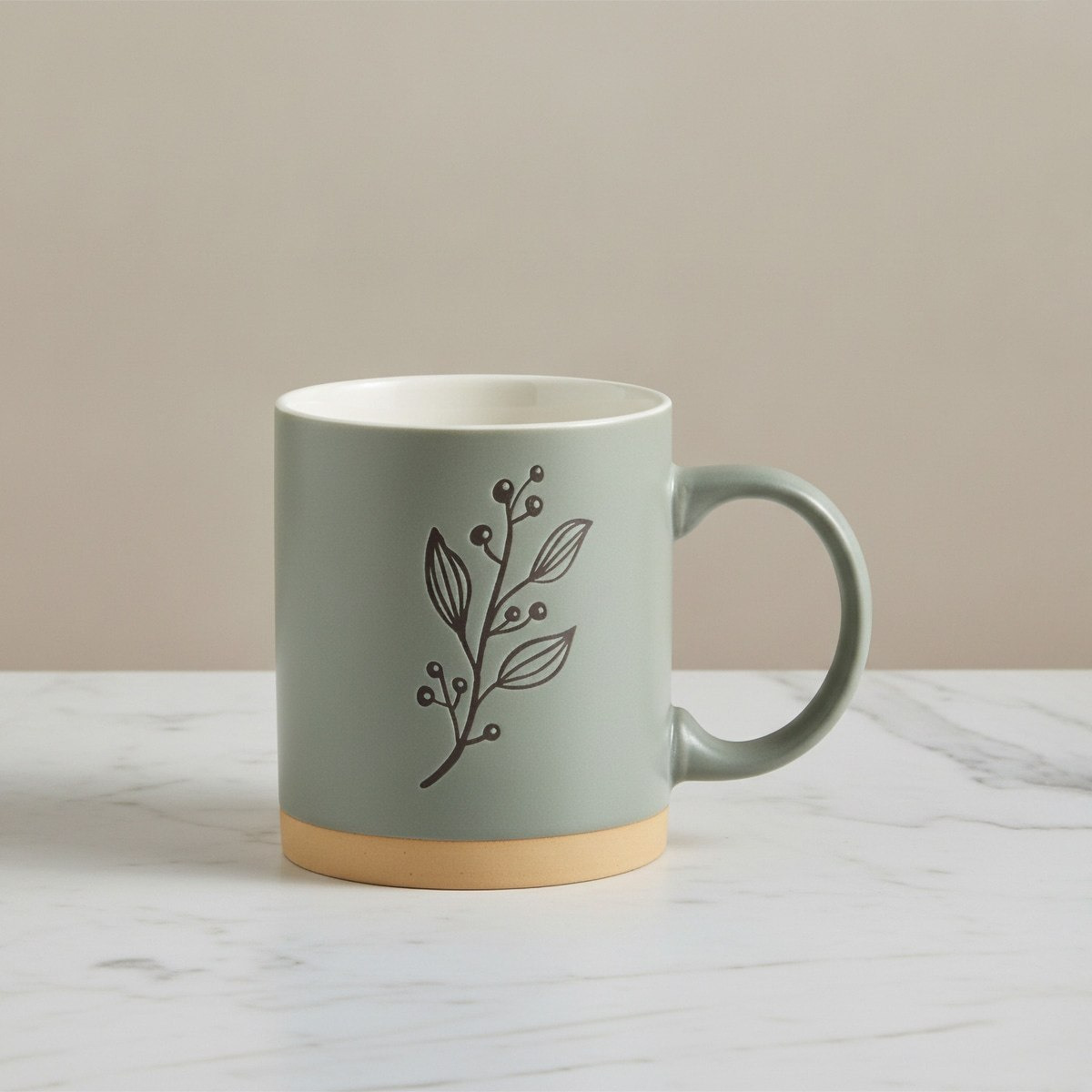 Susan Grey Leaf Mug - 340 ml-hbxdecorandfurnishings-tabletop-coffeeandteasets-image-1