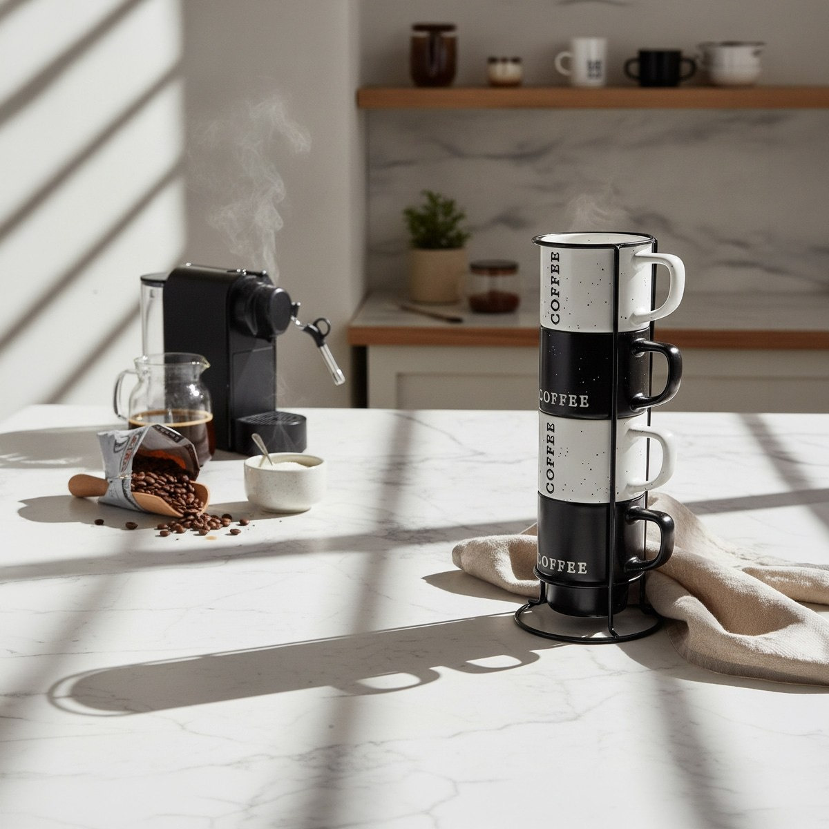 Susan Stackable Coffee Mug Set - 160 ml-hbxdecorandfurnishings-tabletop-coffeeandteasets-image-3