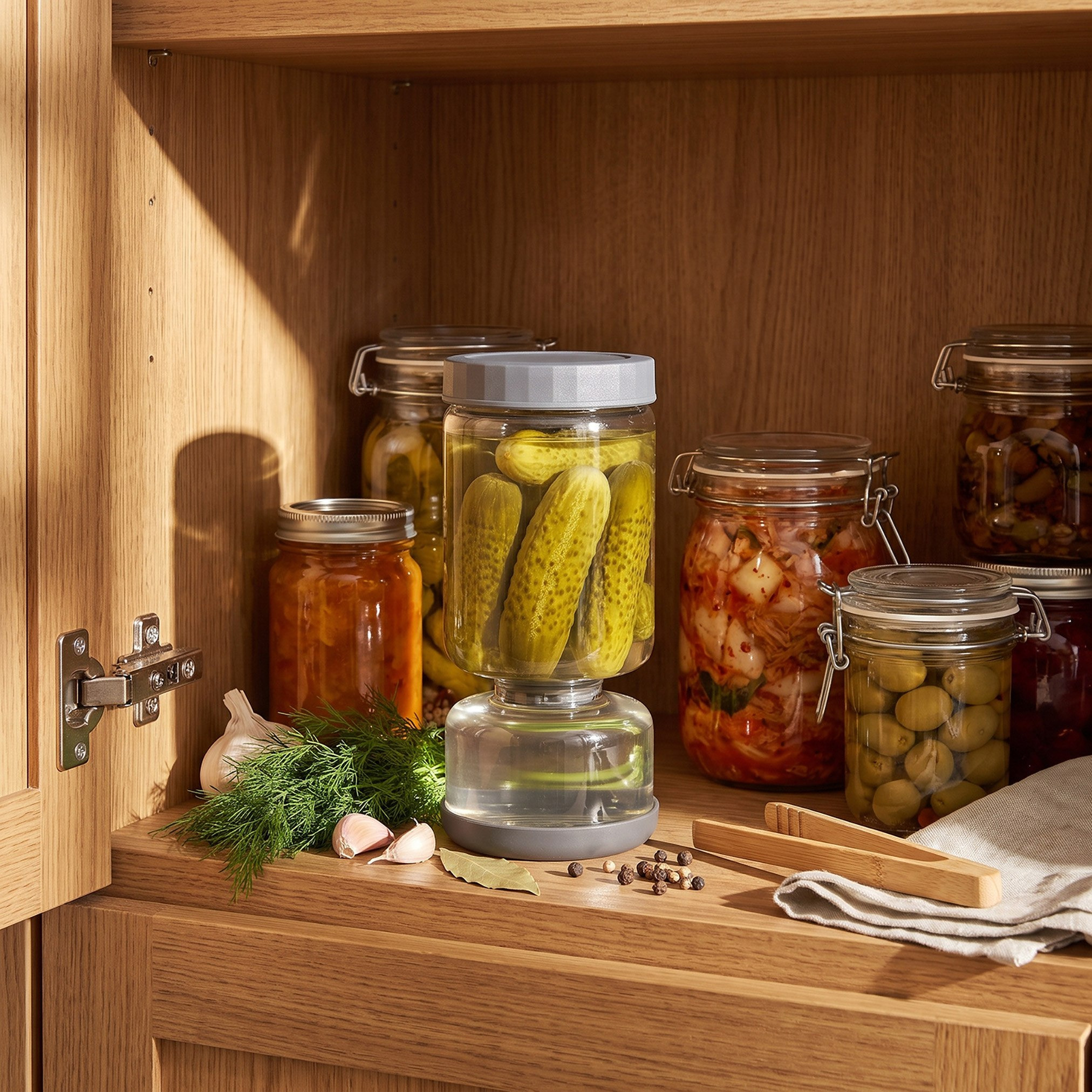 Essential Pickle Fermentation Borosilicate Glass Jar - 1.5 L-hbxhomeware-kitchenware-containersandjars-image-6