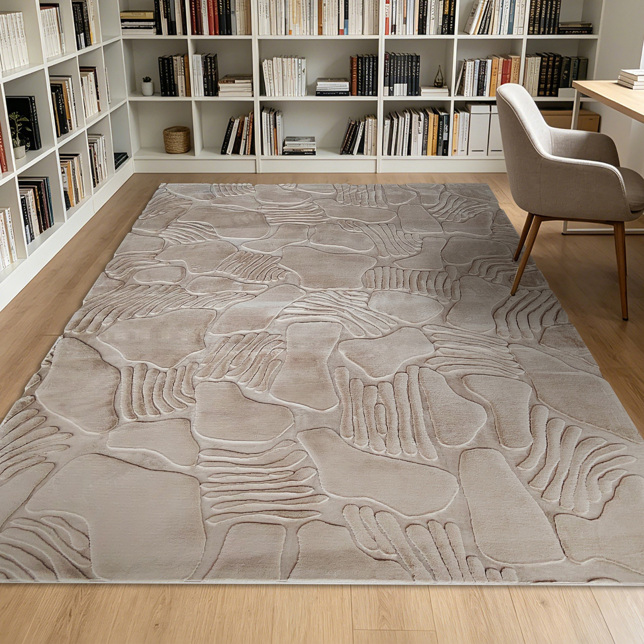 Timmy Rabbit Fur Jacquard Rug - 240x360 cm-hbxdecorandfurnishings-floorcoverings-rugs-image-1