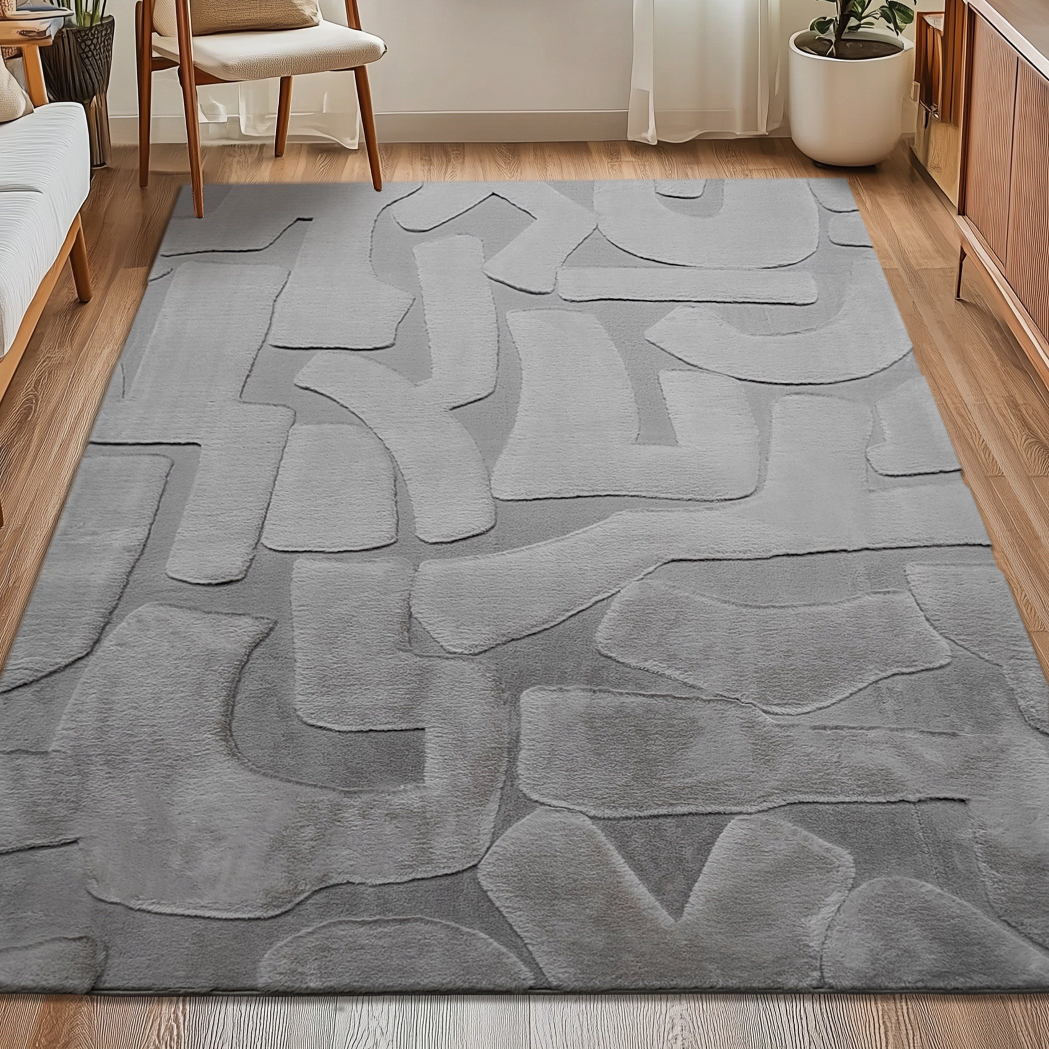 سجادة جاكار من فرو الأرنب من تيمي - 160x230 سم-hbxdecorandfurnishings-floorcoverings-rugs-image-1