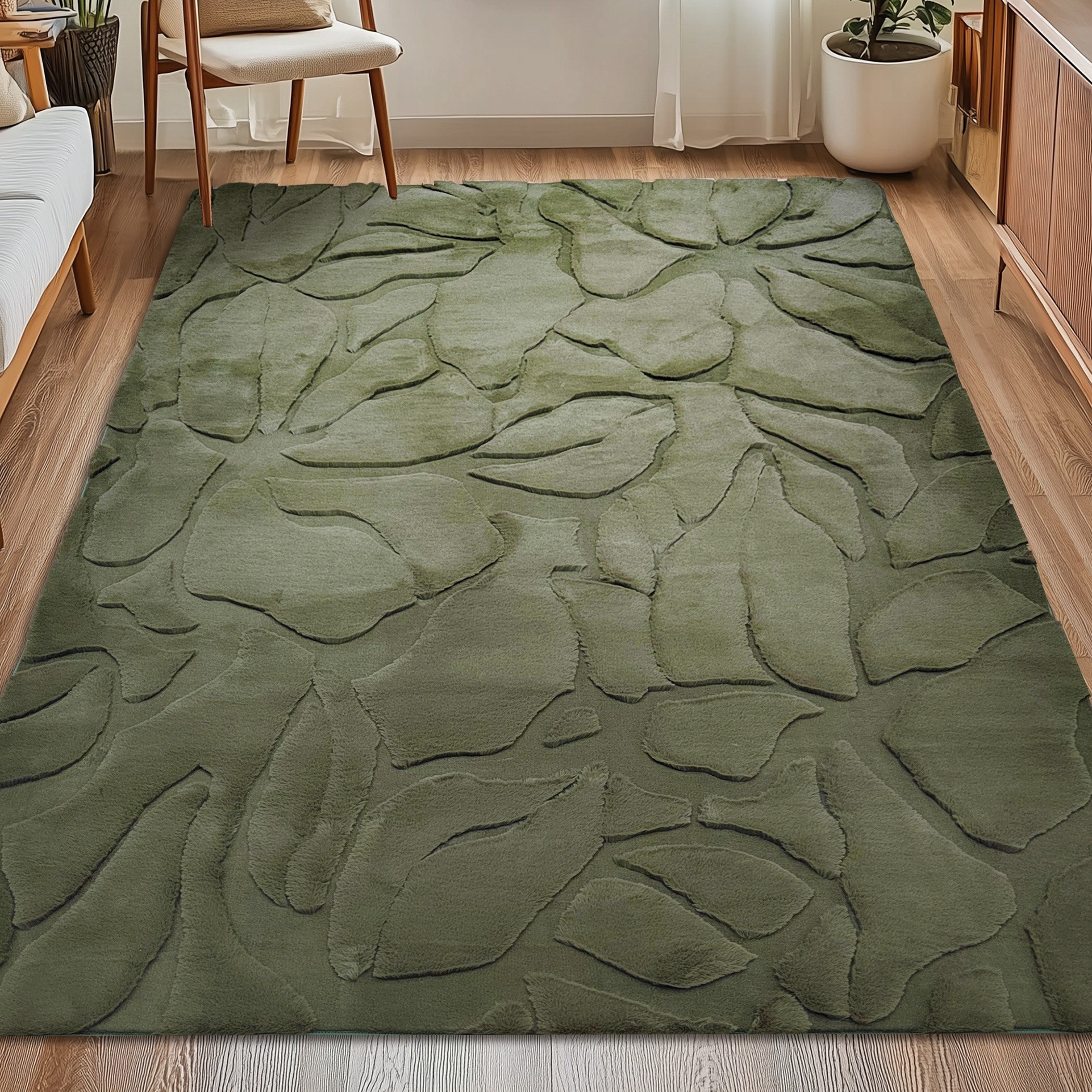 Timmy Rabbit Fur Jacquard Rug - 160x230 cm-hbxdecorandfurnishings-floorcoverings-rugs-image-1
