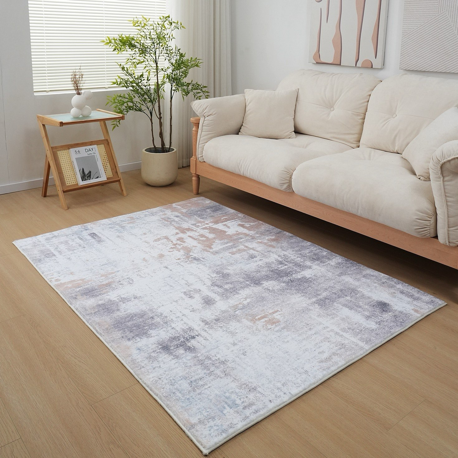 سجادة فرو قطيفة بطبعات من بريستول نيو - 120x170 سم-hbxdecorandfurnishings-floorcoverings-rugs-image-1