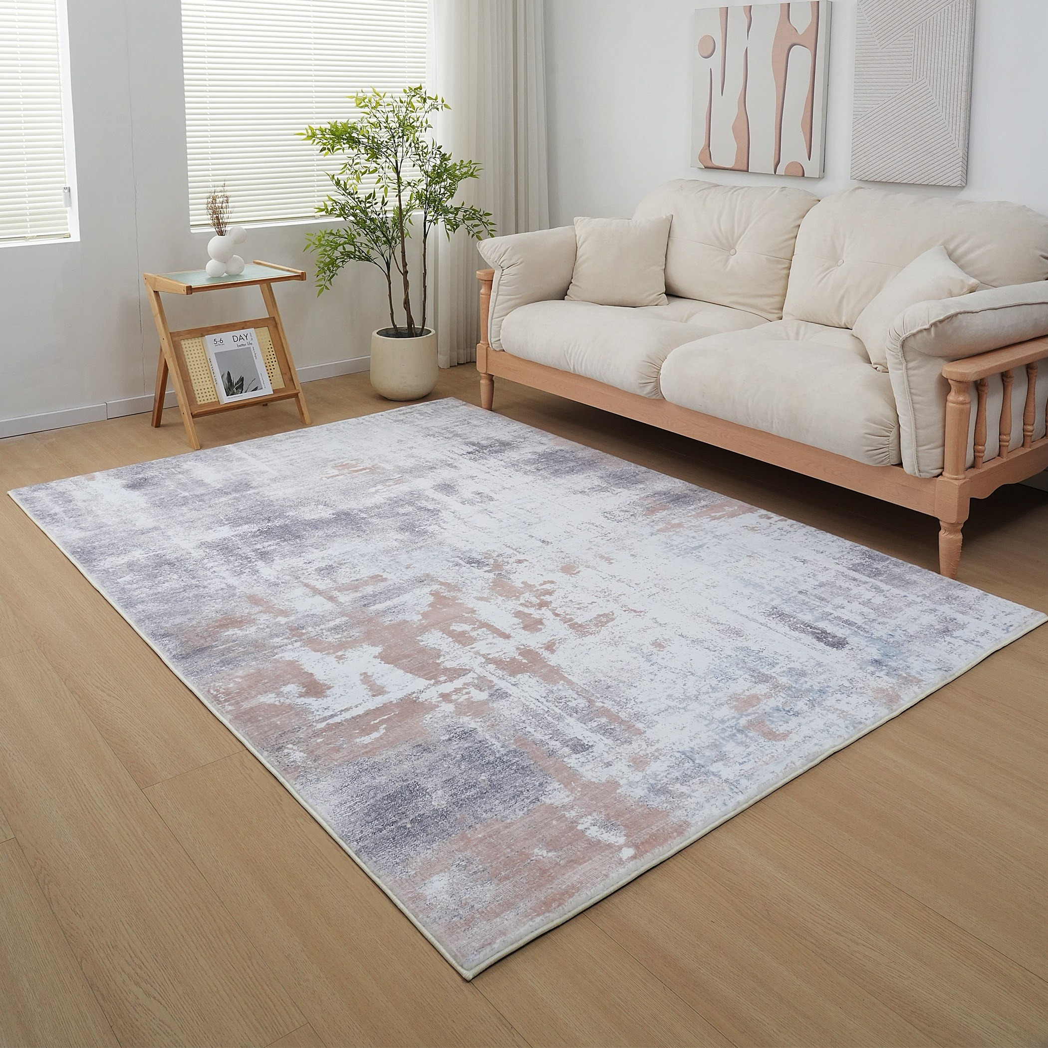 Bristol Neo Printed Plush Fur Rug - 160x230 cm-hbxdecorandfurnishings-floorcoverings-rugs-image-1