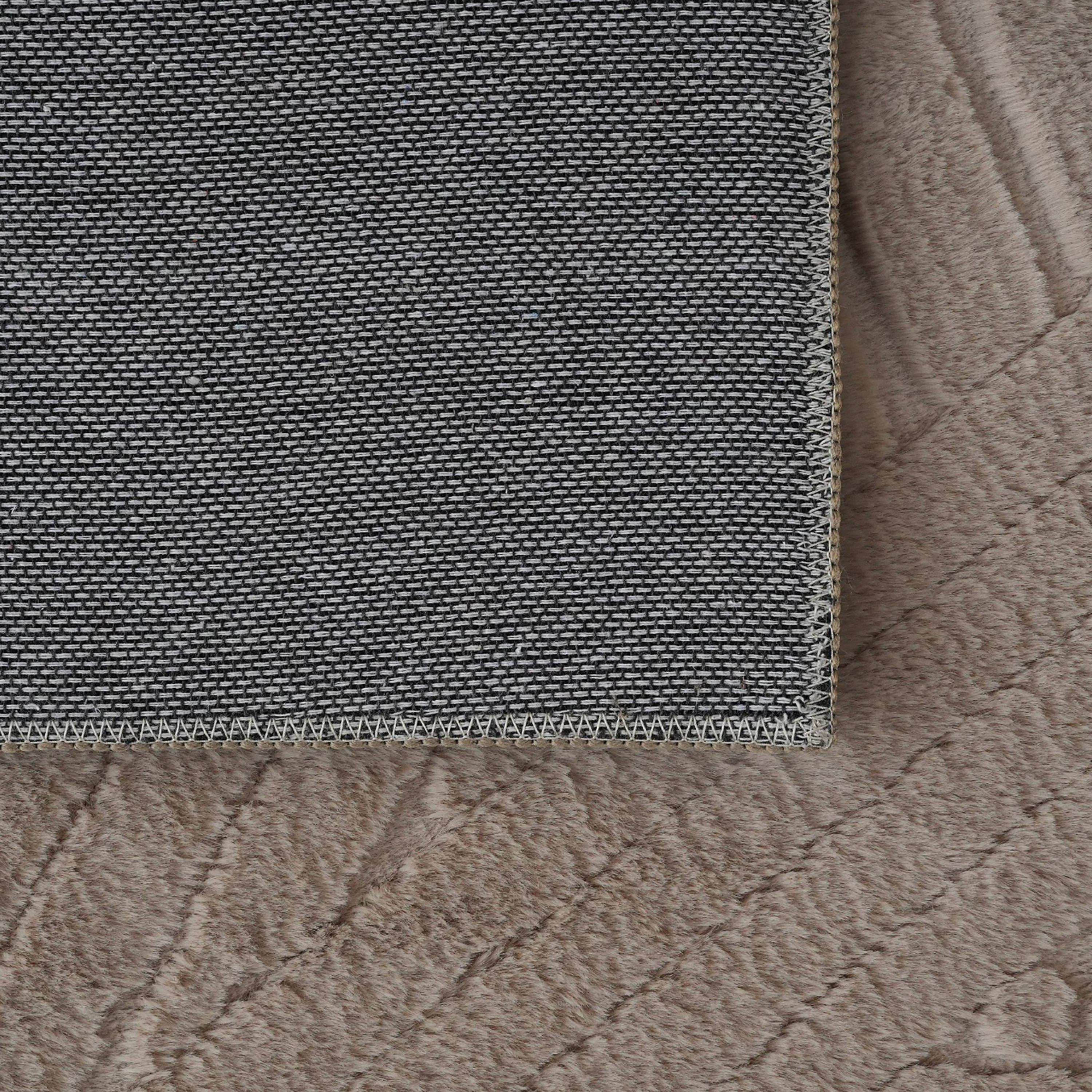 Zara Volco Jacquard Rabbit Fur Rug - 60x150 cm-hbxdecorandfurnishings-floorcoverings-rugs-image-2