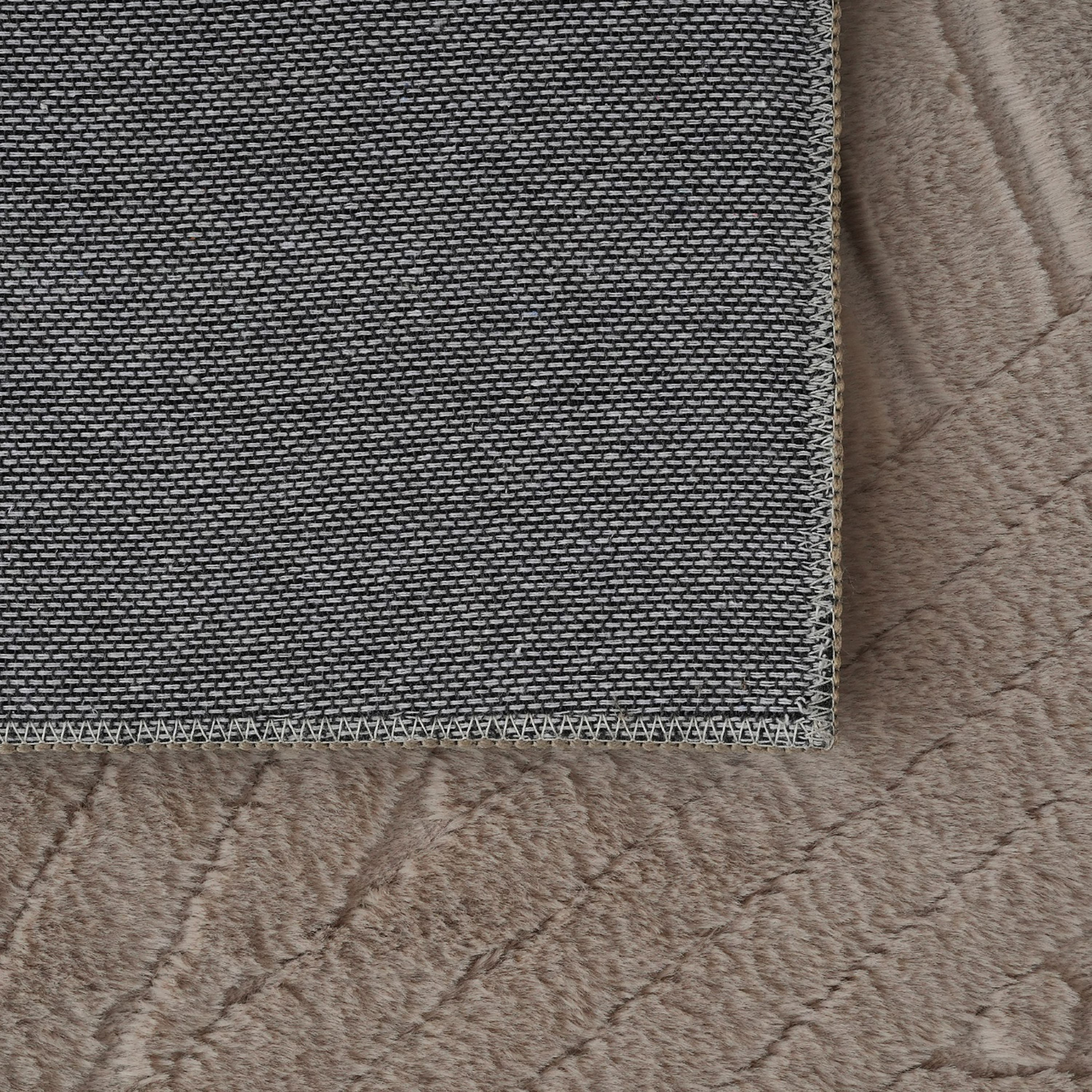 Zara Volco Jacquard Rabbit Fur Rug - 75x230 cm-hbxdecorandfurnishings-floorcoverings-rugs-image-4