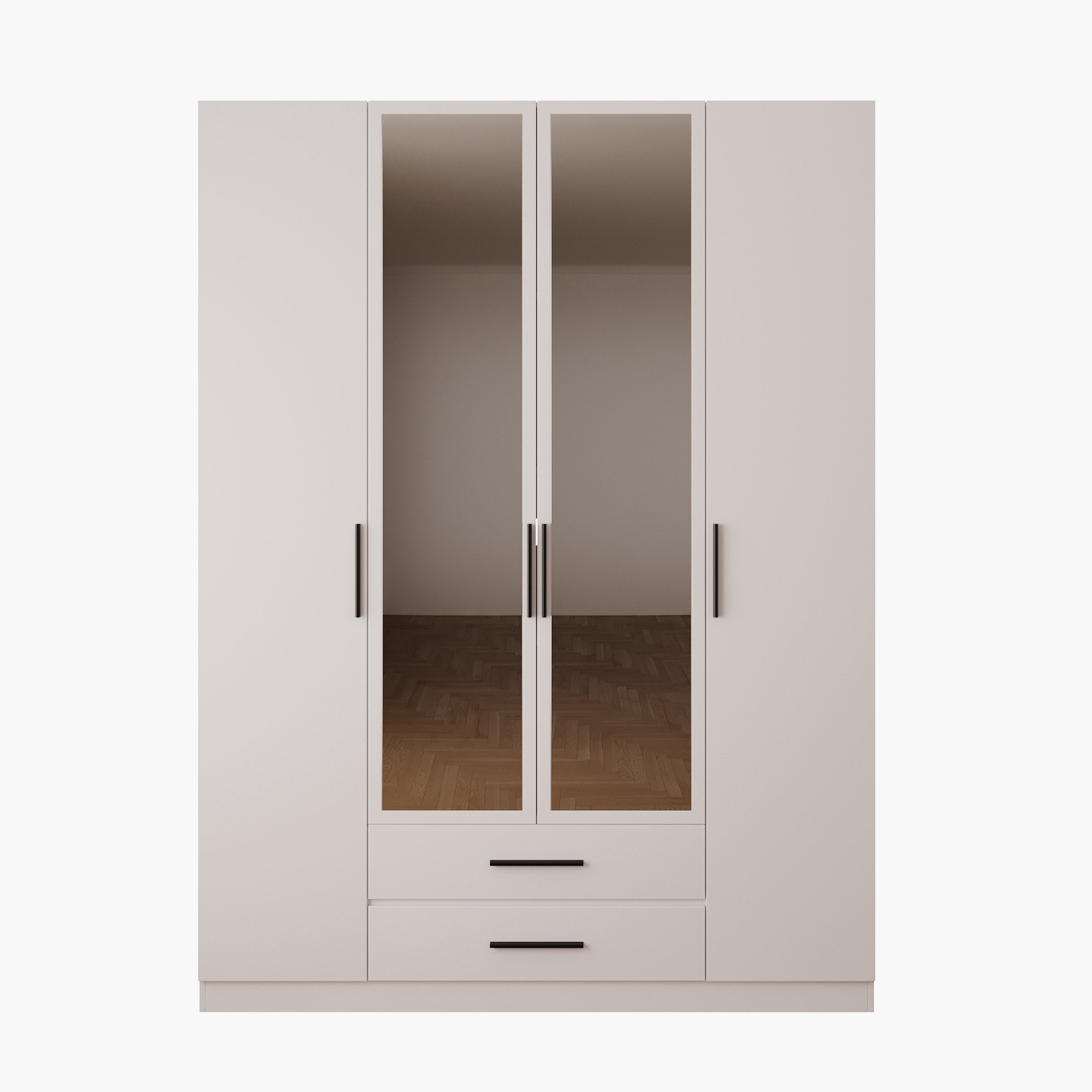 Marwell 4 Door Wardrobe with 2 Mirrors and 2 Drawers-hbxfurniture-wardrobes-image-8