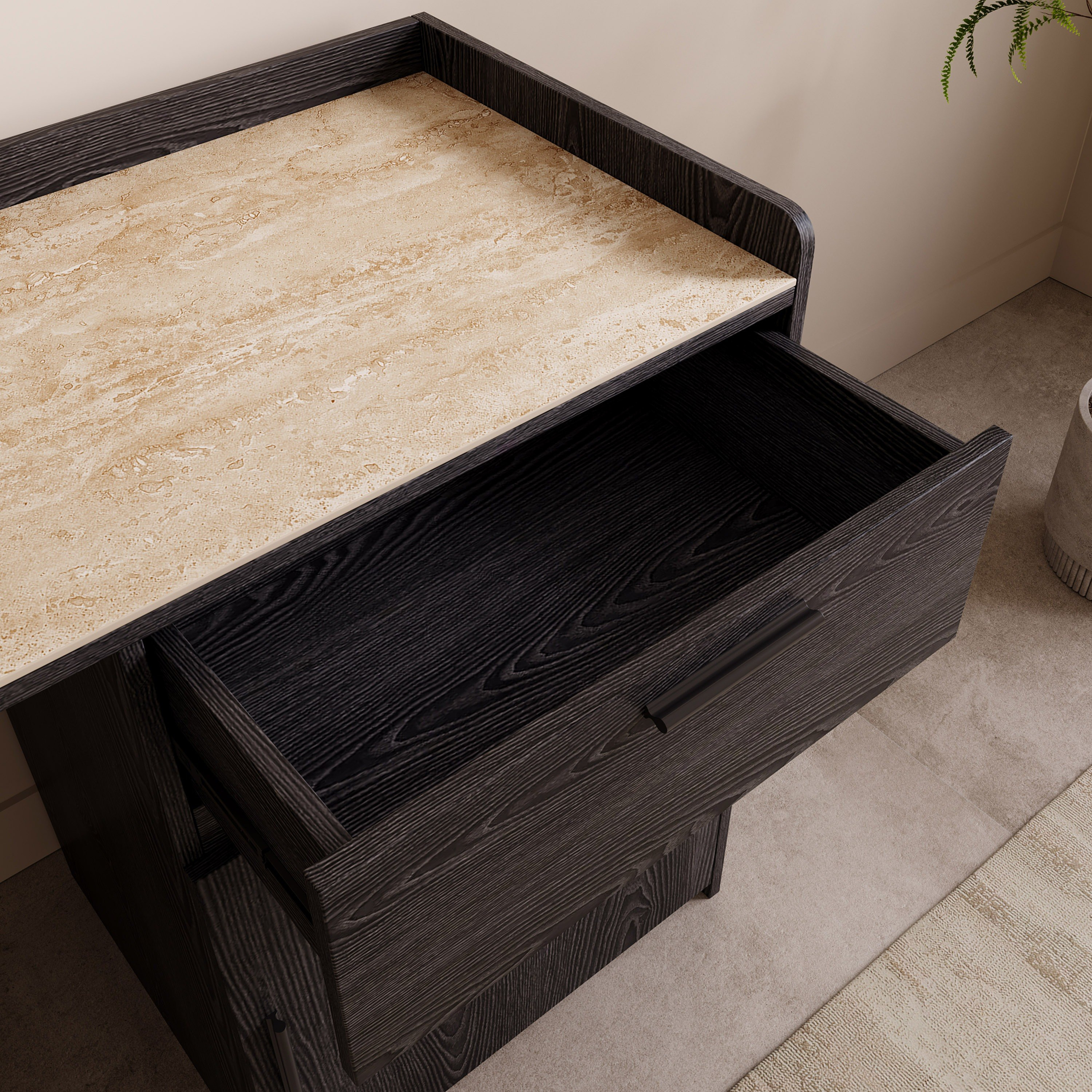 Marwell Sintered Stone 1 Door and 1 Drawer Study Desk-hbxfurniture-office-desks-image-4