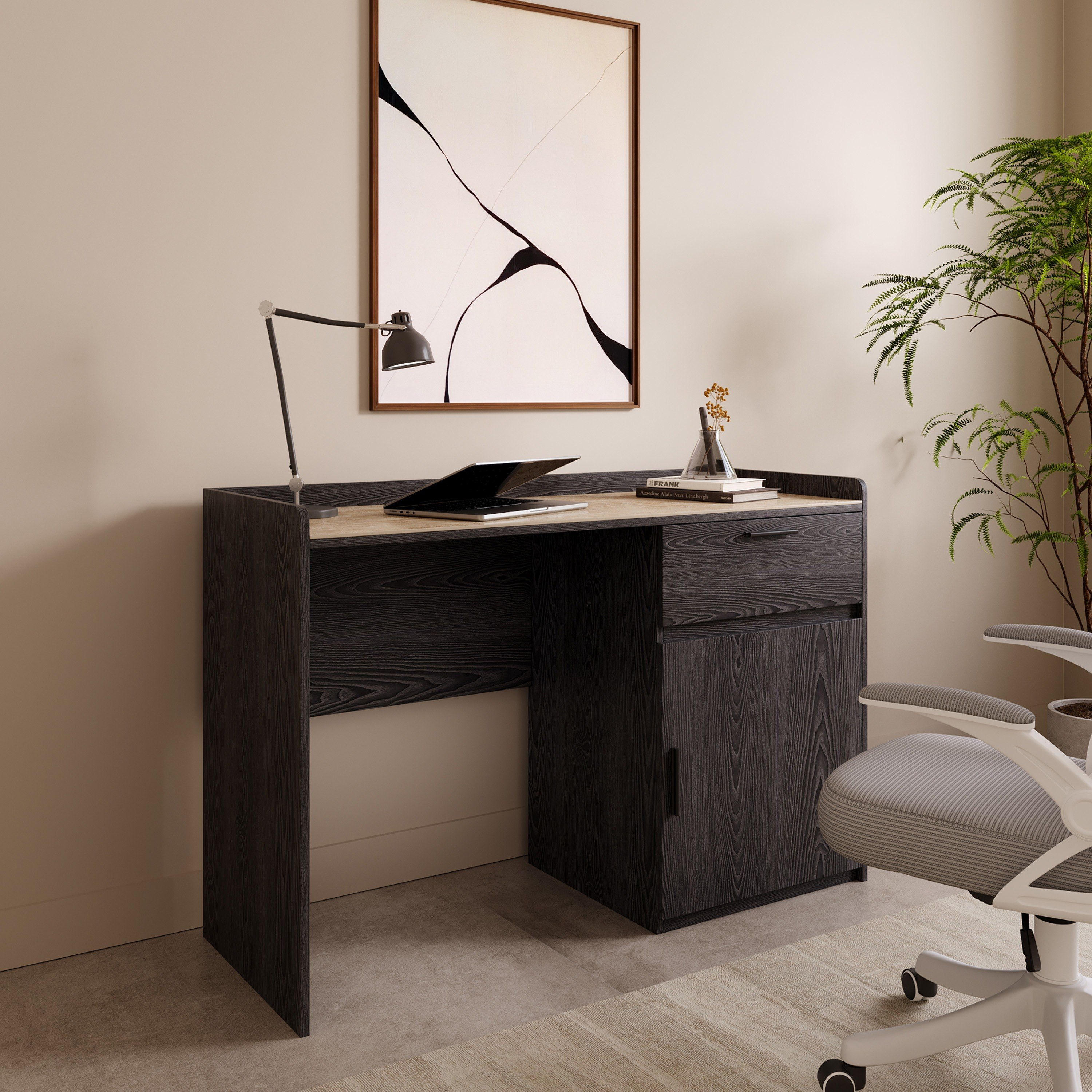 Marwell Sintered Stone 1 Door and 1 Drawer Study Desk-hbxfurniture-office-desks-image-6
