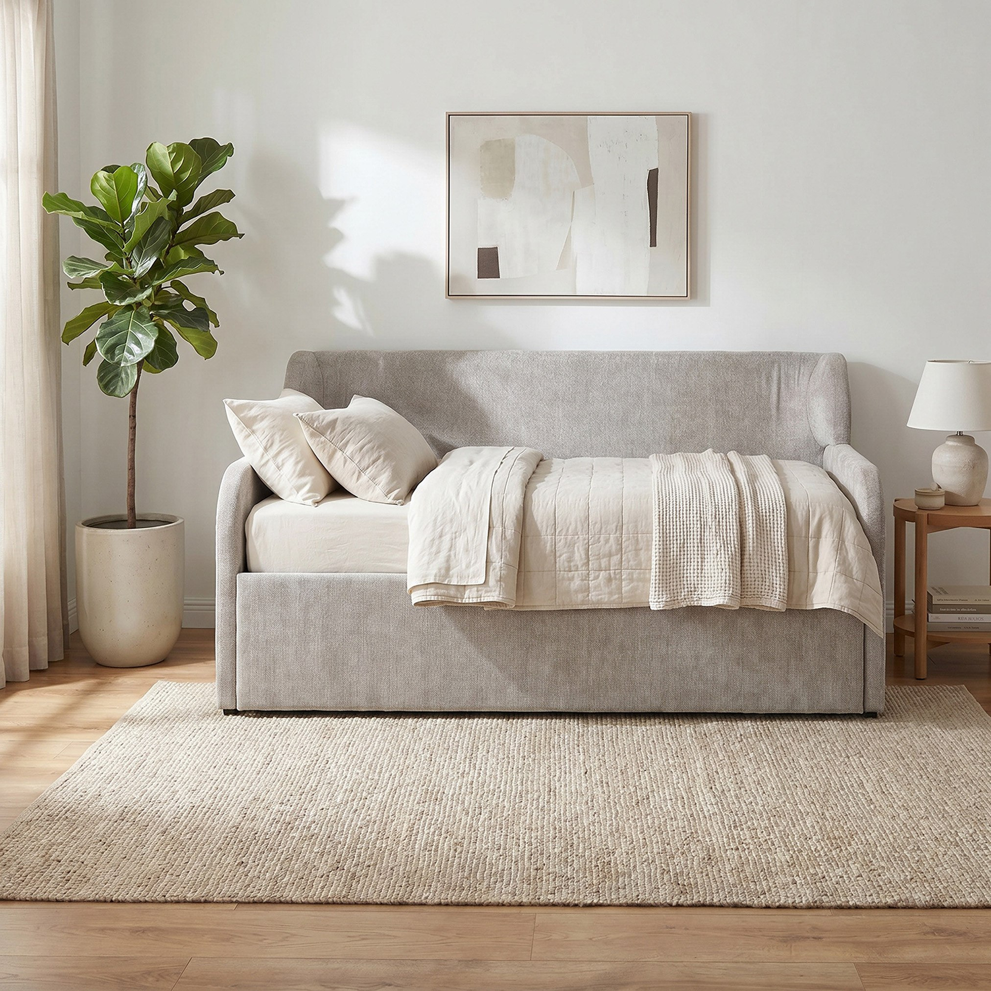 Vienna Upholstered Day Bed with Pull-Out - 90x200 cm-hbxfurniture-bedsandbedsets-daybeds-image-3