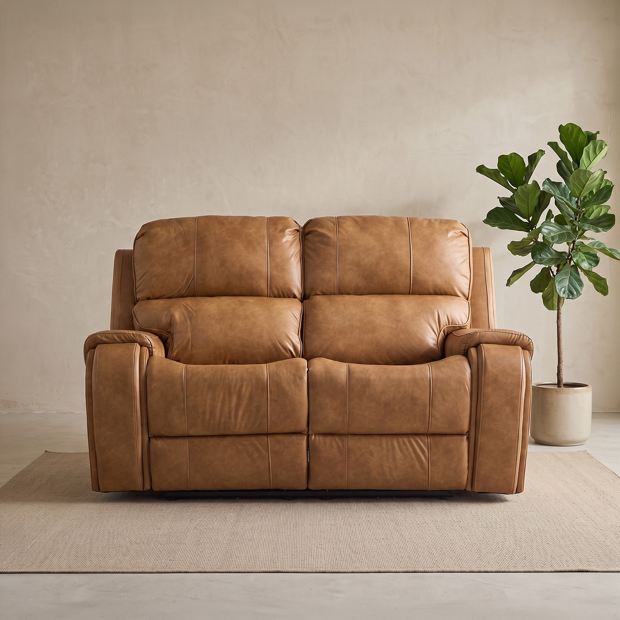 Brantford Dual Power 2-Seater Leather Air Recliner with Headrest-hbxfurniture-sofasandarmchairs-reclinersofas-image-3