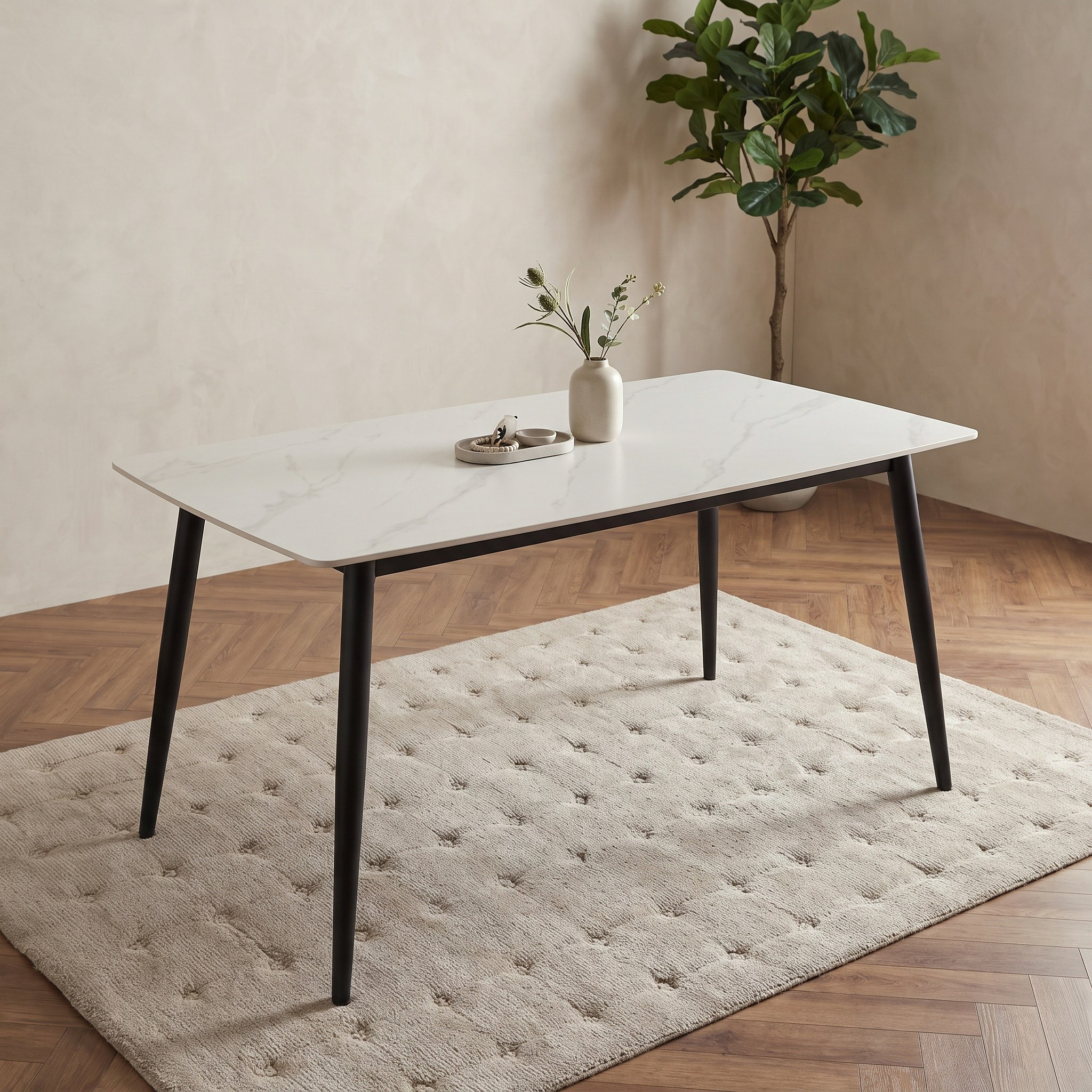 Movo Roma NXT 6-Seater Sintered Stone Dining Table Set-hbxdiningroom-diningtables-image-1