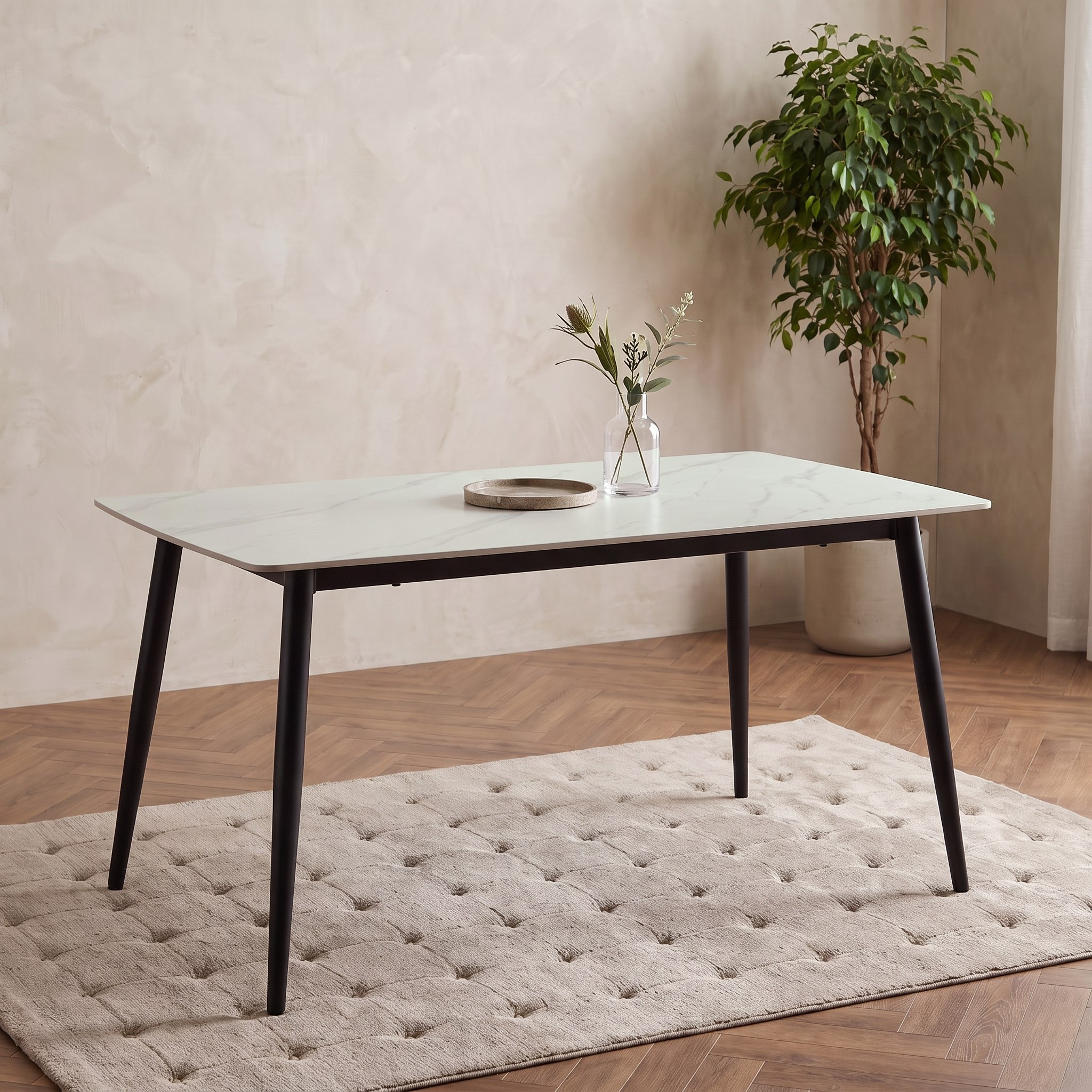 Movo Roma NXT 6-Seater Sintered Stone Dining Table Set-hbxdiningroom-diningtables-image-1