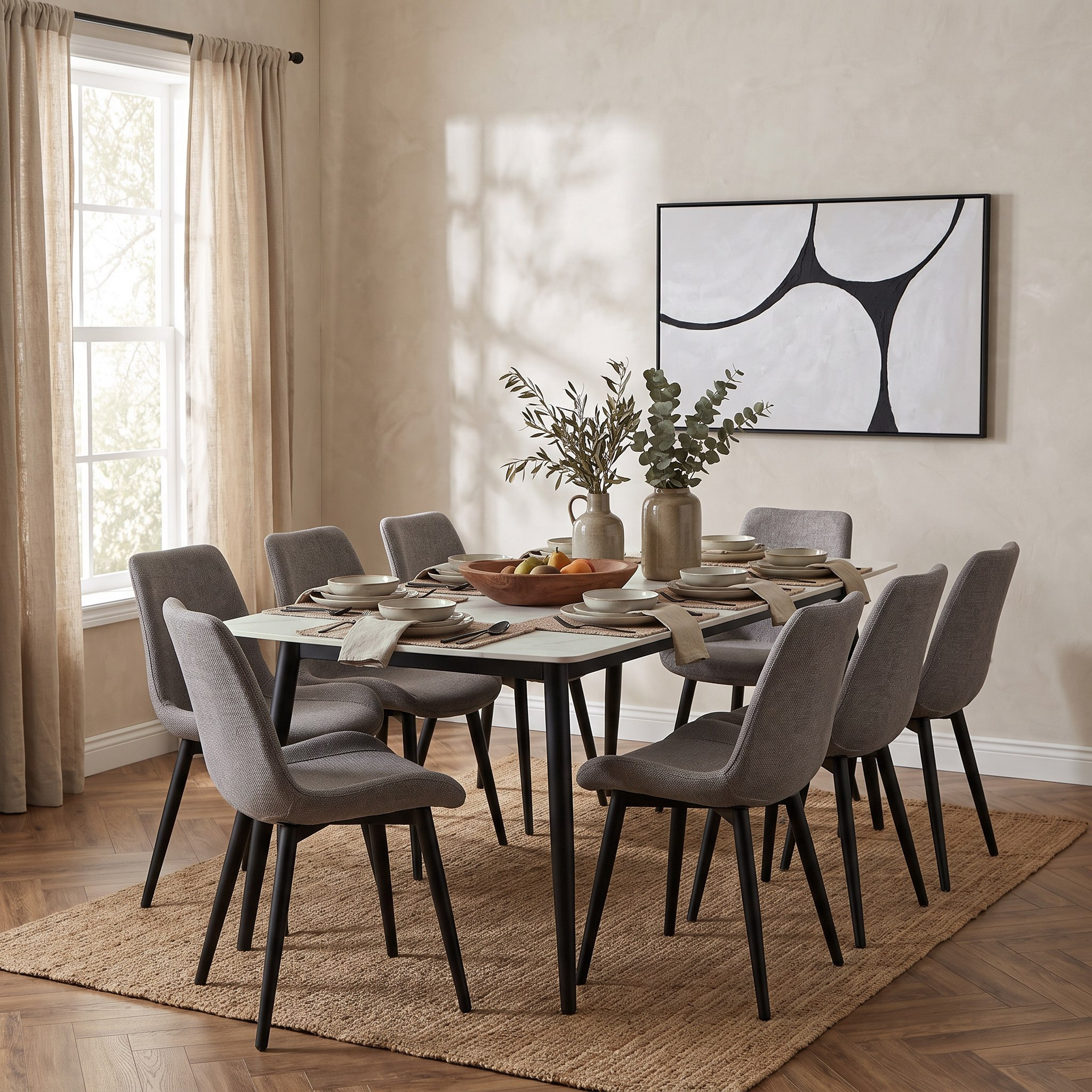 Movo Roma NXT 6-Seater Sintered Stone Dining Table Set-hbxdiningroom-diningtables-image-6