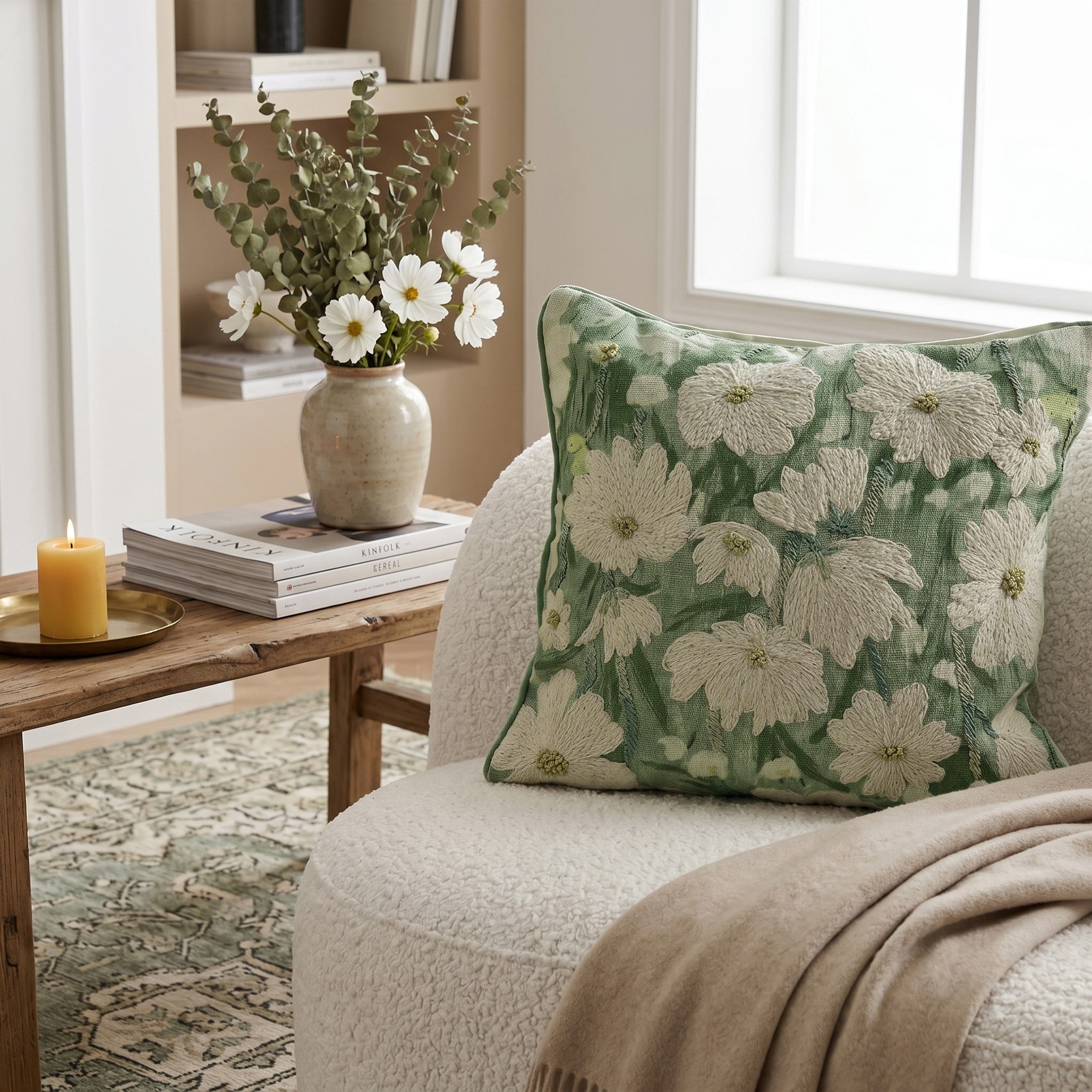 Serenity Floral Garden Filled Cushion - 50x50 cm-hbxhomeware-hbxbedroom-image-3