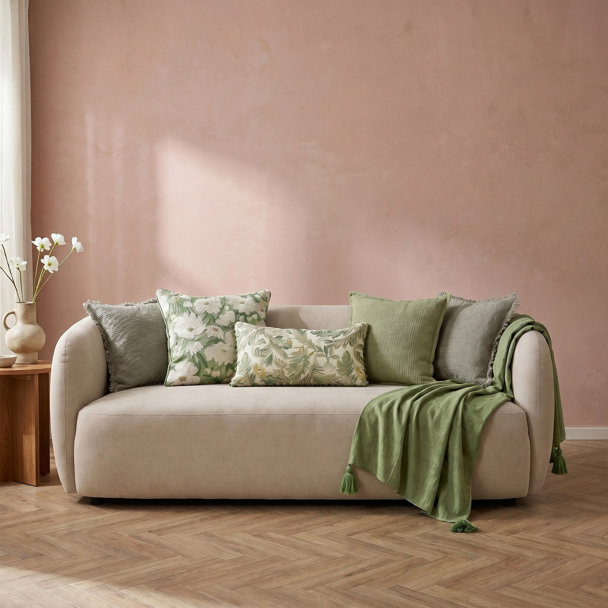 Serenity Palm Graden Filled Cushion - 35x60 cm-hbxhomeware-hbxbedroom-image-5