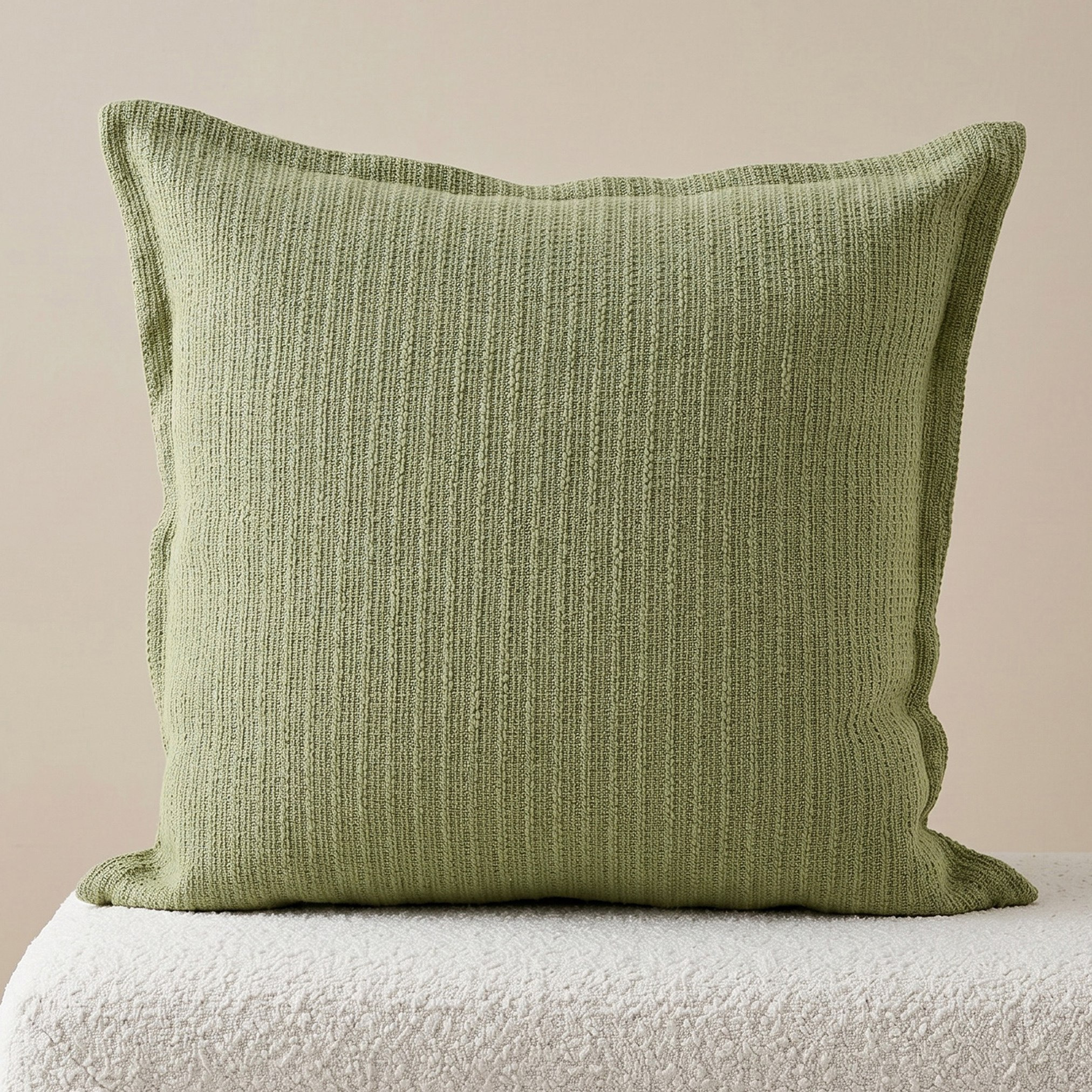 Serenity Solid Slub Filled Cushion - 50x50 cm-hbxhomeware-hbxbedroom-image-1