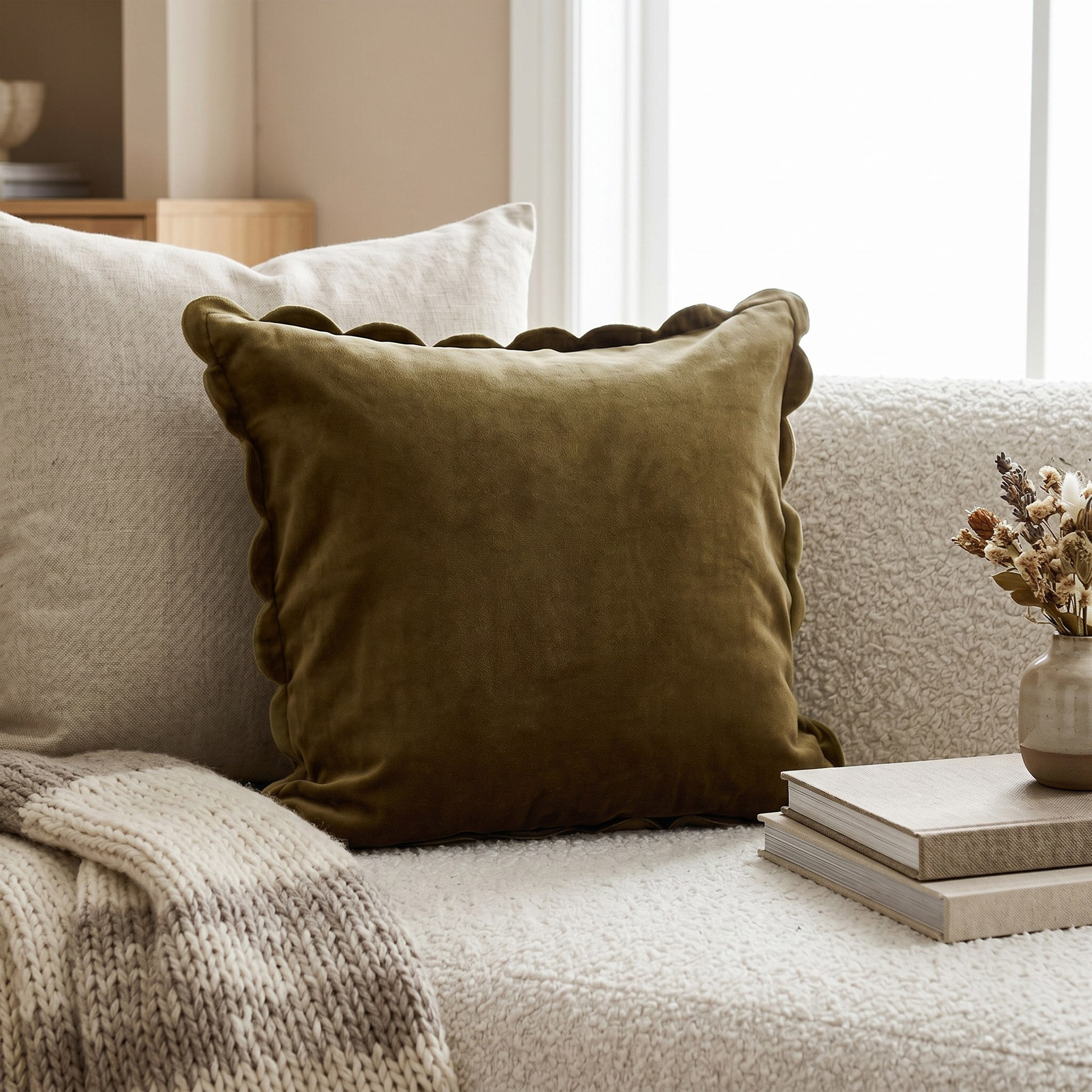 Soft Summer Scallop Filled Cushion - 50x50 cm-hbxhomeware-hbxbedroom-image-4