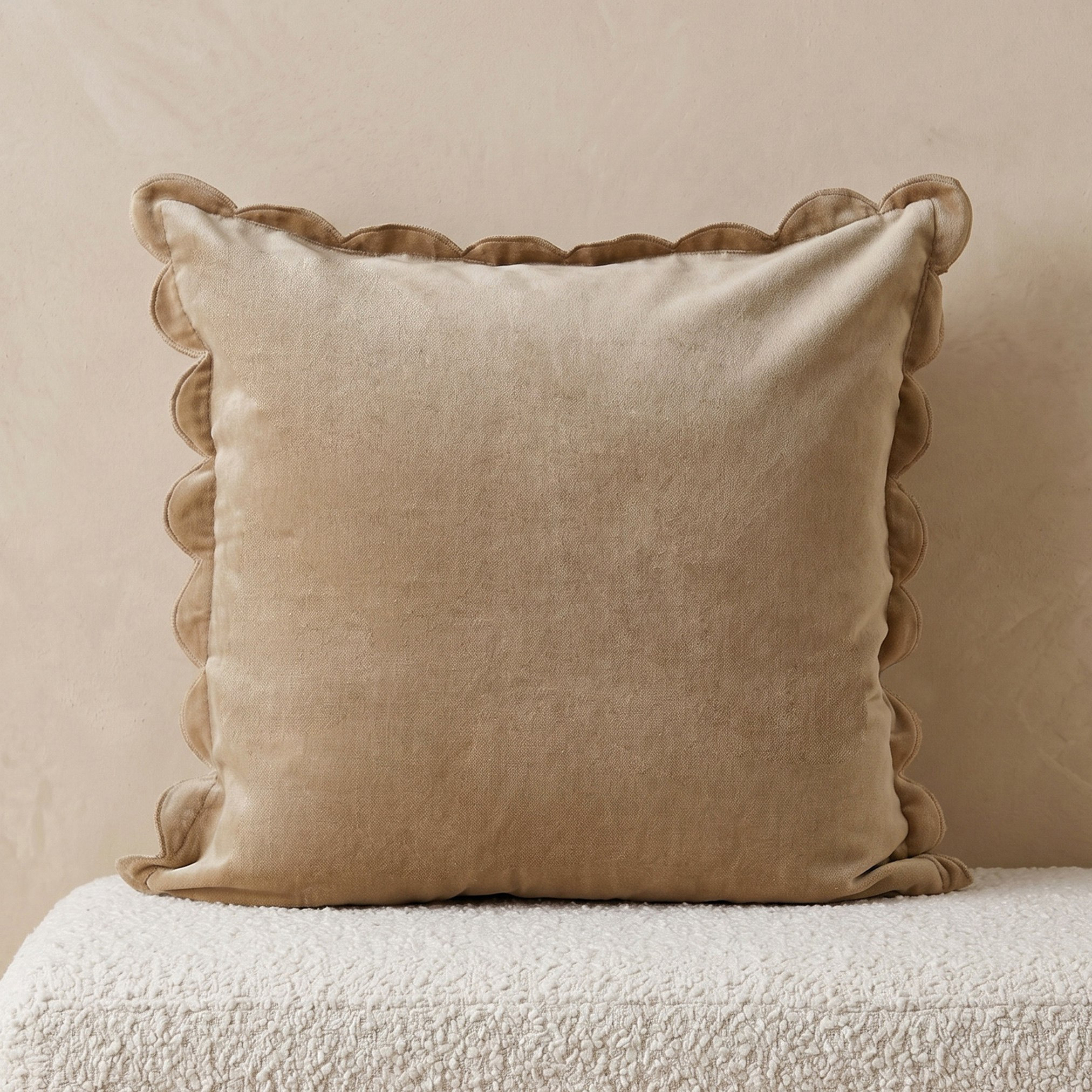 Soft Summer Scallop Filled Cushion - 50x50 cm-hbxhomeware-hbxbedroom-image-1