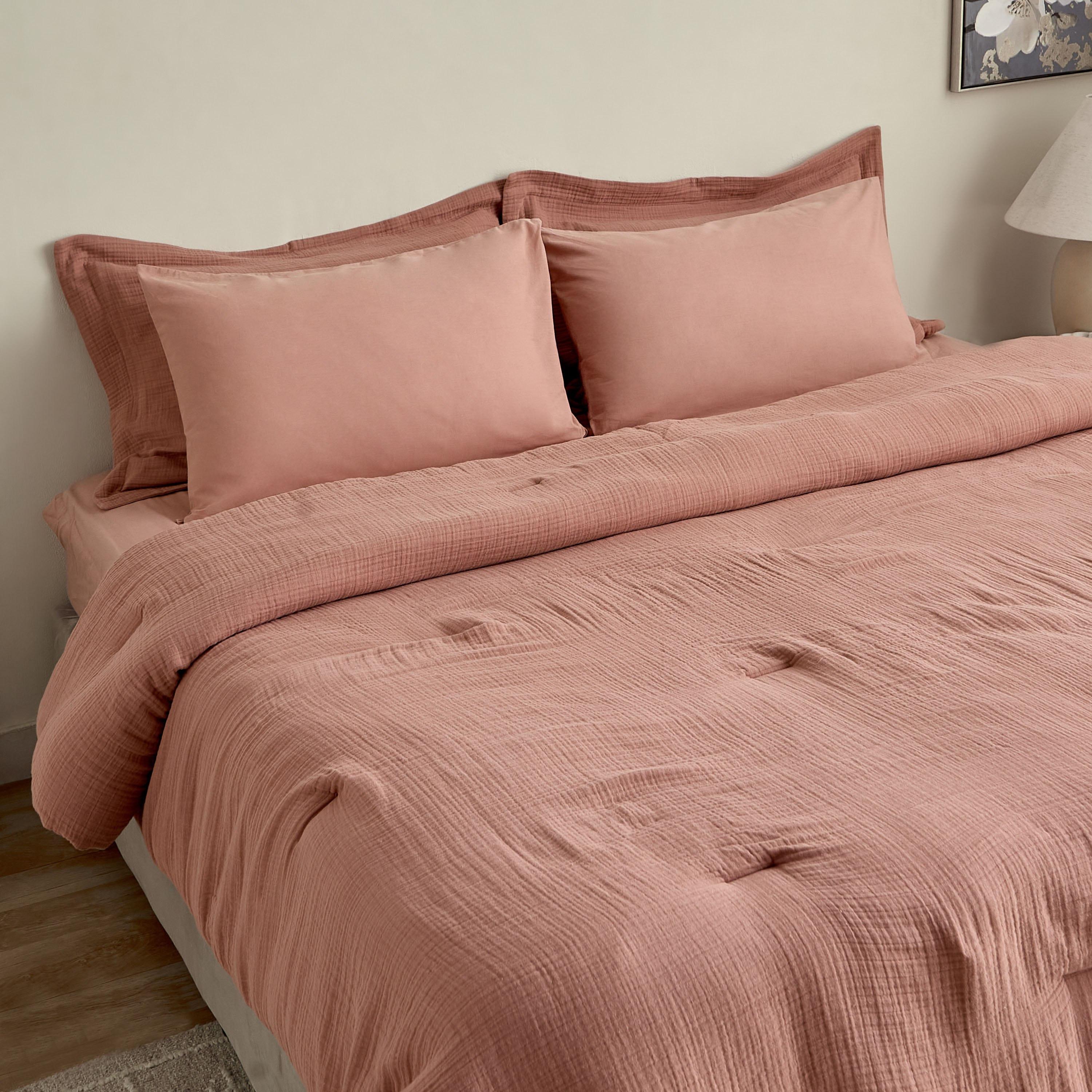 Weave Elegance 5-Piece Elysian Gauze King Comforter Set - 220x240 cm-hbxhomeware-hbxbedroom-image-1