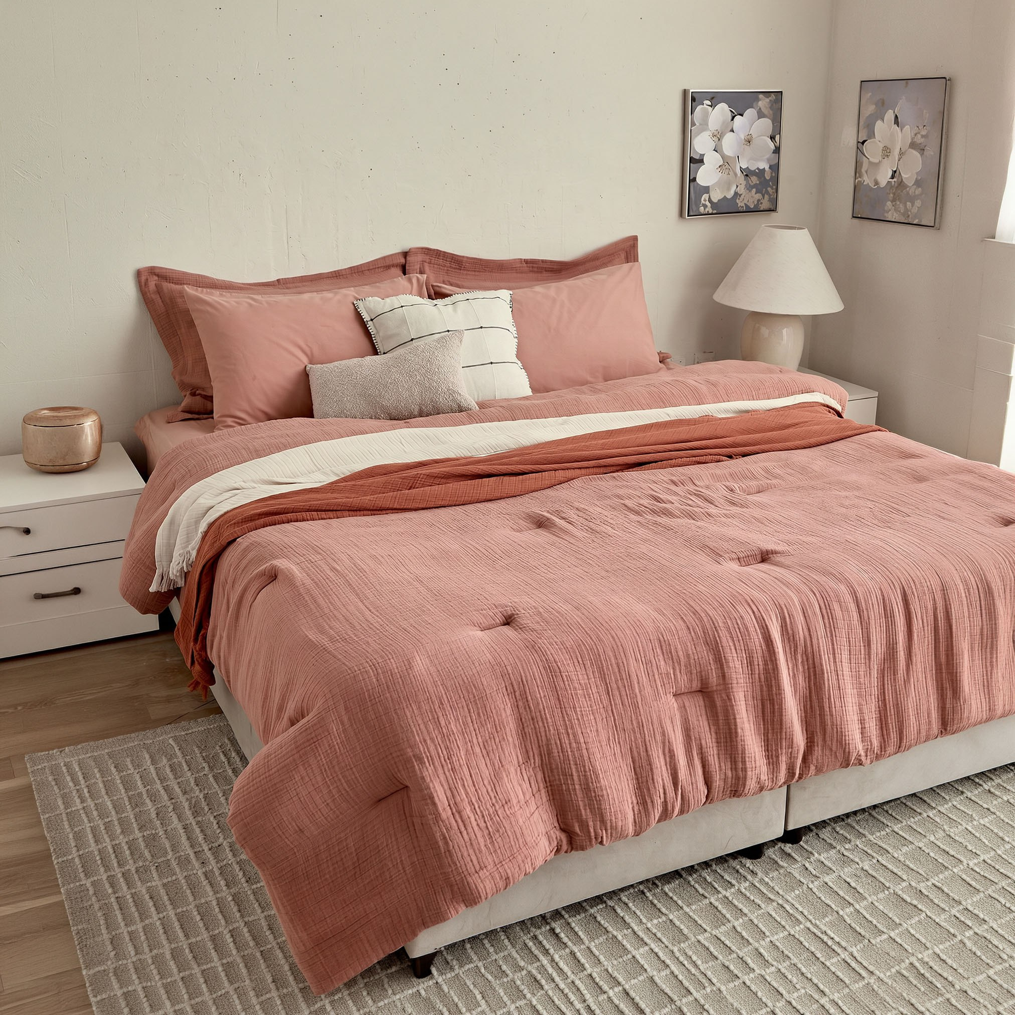 Weave Elegance Elysian Gauze Throw - 130x170 cm-hbxdecorandfurnishings-bedding-throws-image-4