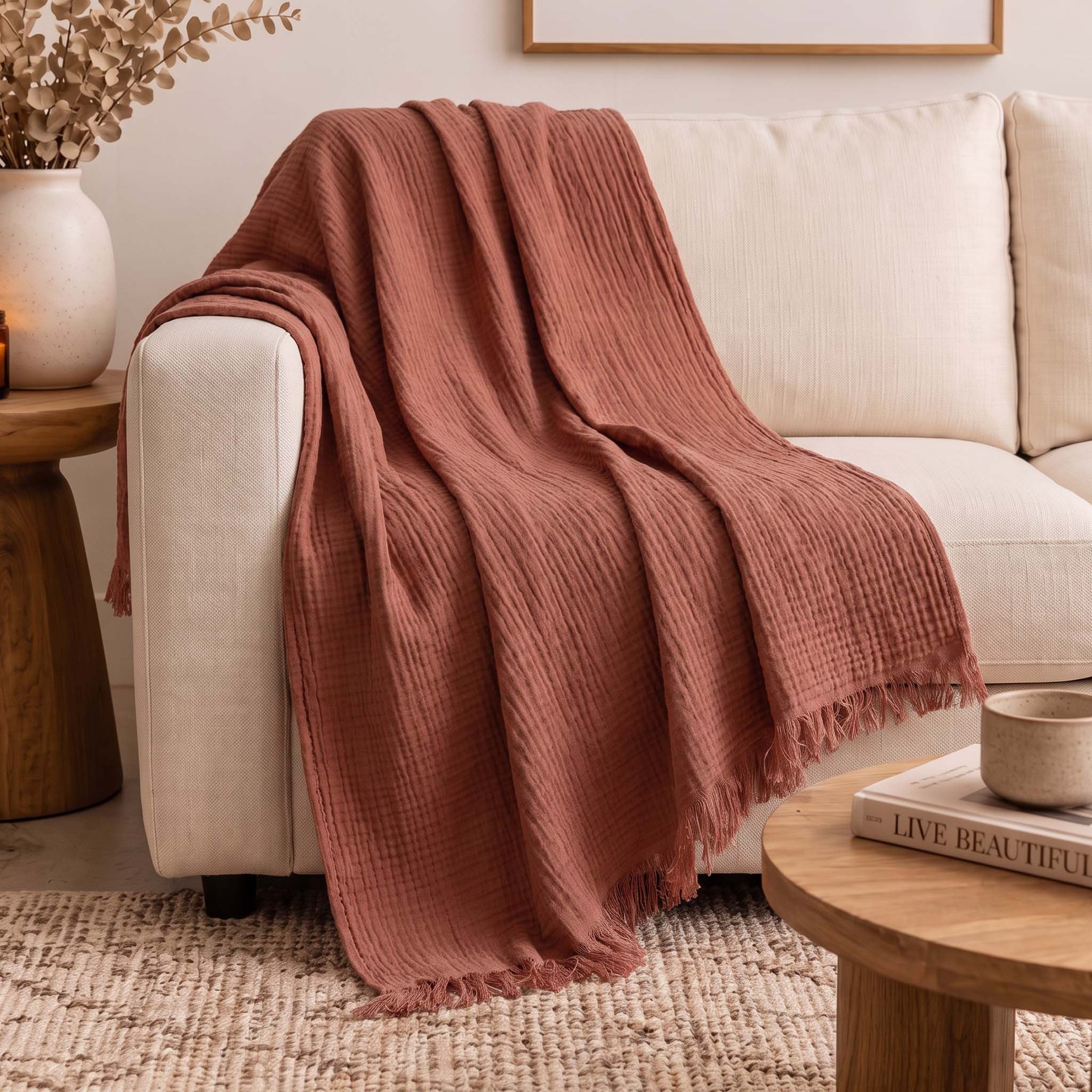 Weave Elegance Elysian Gauze Throw - 130x170 cm-hbxdecorandfurnishings-bedding-throws-image-1
