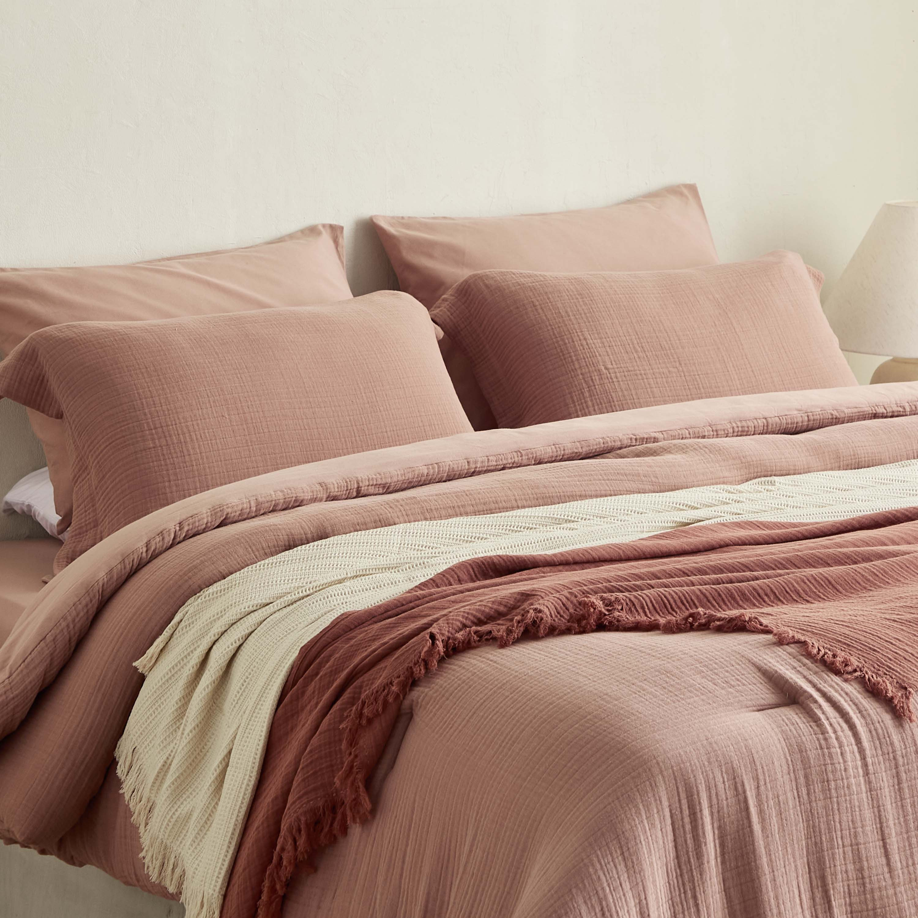 بطانية خفيفة فيسكوز قطن بتصميم وافل ميلو من ويف إيليجنس - 130x170 سم-hbxdecorandfurnishings-bedding-throws-image-6