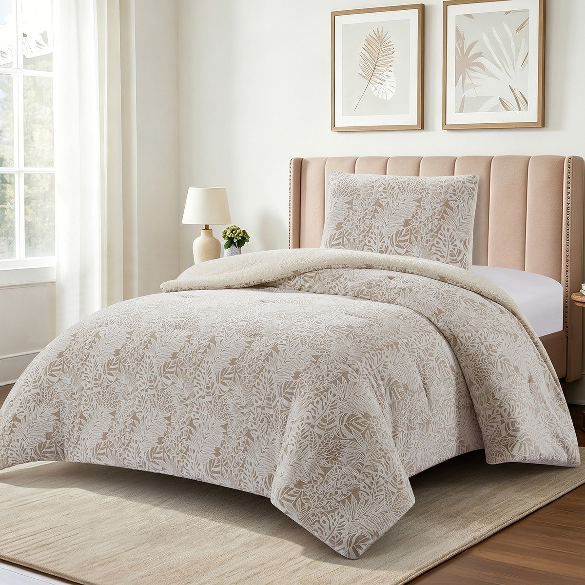 Bern Fern 2-Piece Twin Flannel Comforter Set - 150x220 cm-hbxhomeware-hbxkidsandyouth-image-1