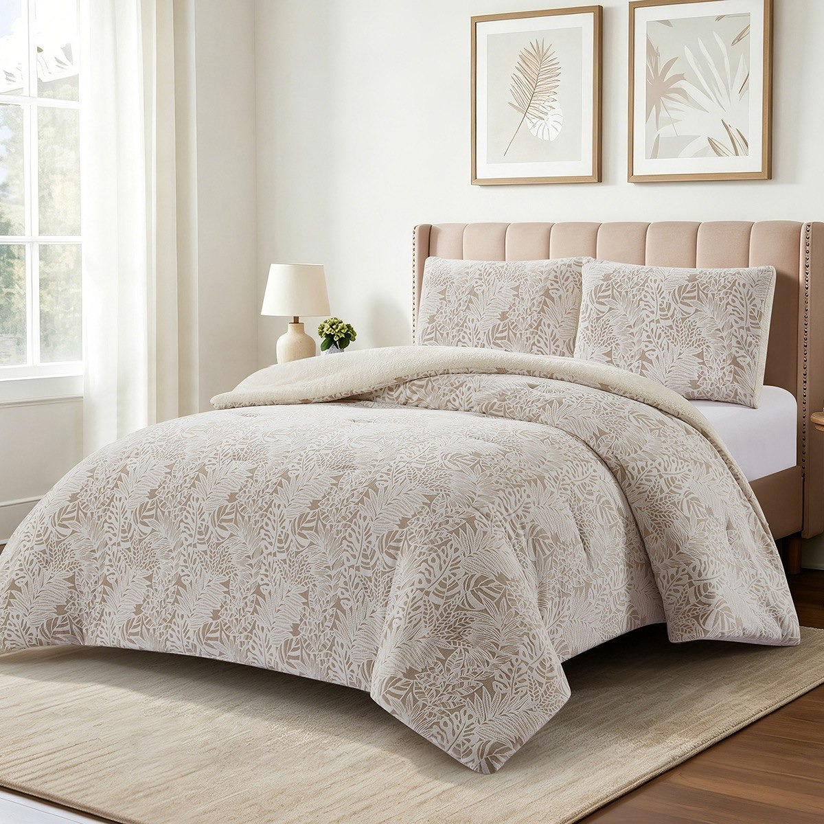Bern Fern 3-Piece King Flannel Comforter Set - 220x240 cm-hbxhomeware-hbxbedroom-image-1