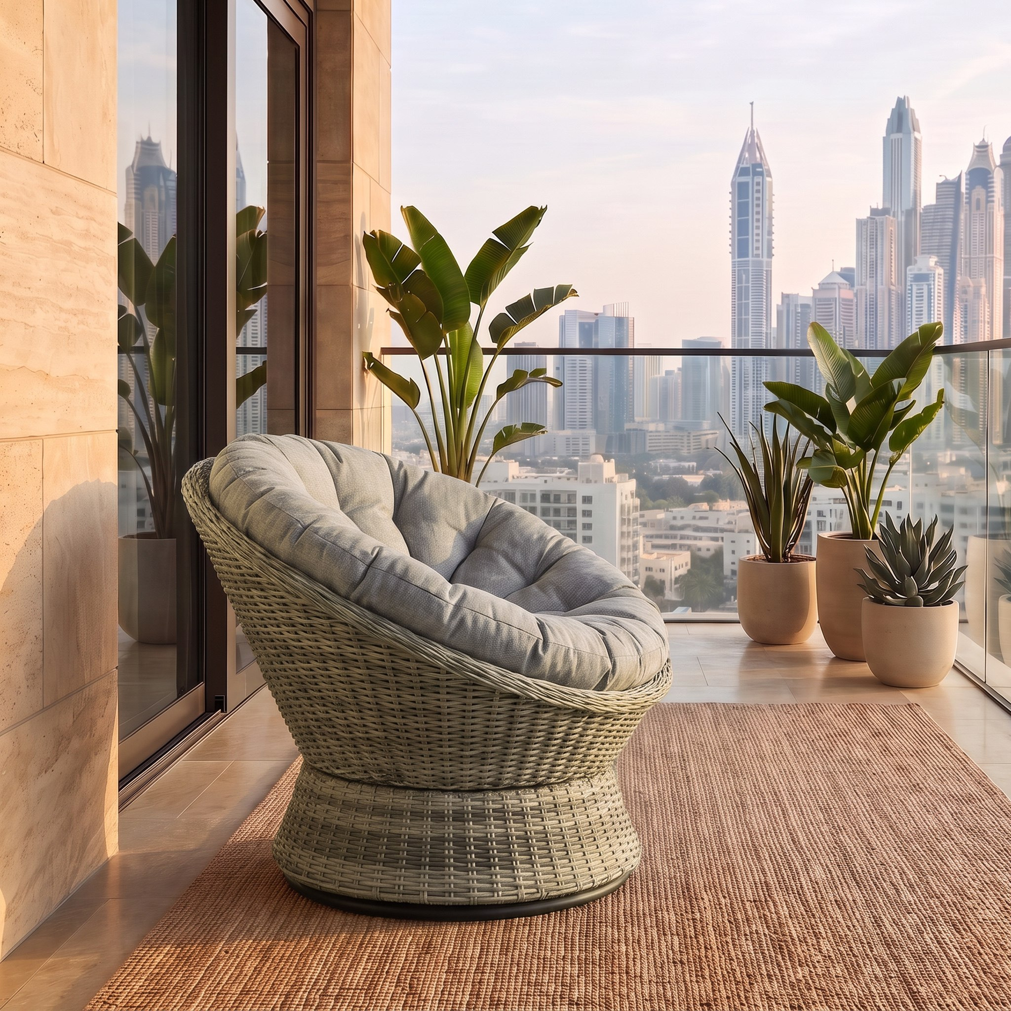 Movo Vera Tamara Swivel Outdoor Chair with Cushion-hbxfurniture-outdoor-swingsandchairs-image-7