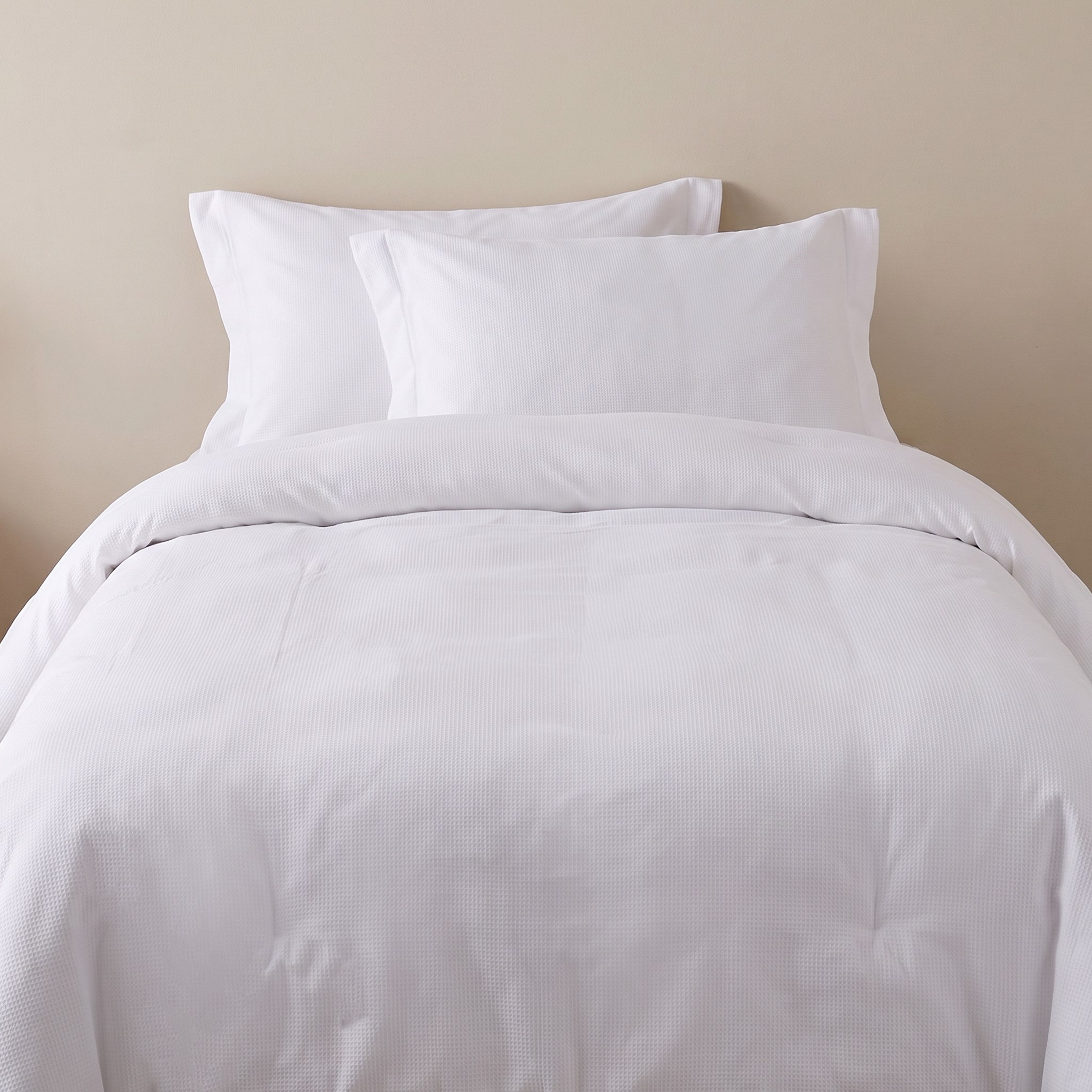 طقم غطاء لحاف توين قطن بنمط وافل 3 قطع من براكستون - 150x220 سم-hbxhomeware-hbxbedroom-image-2