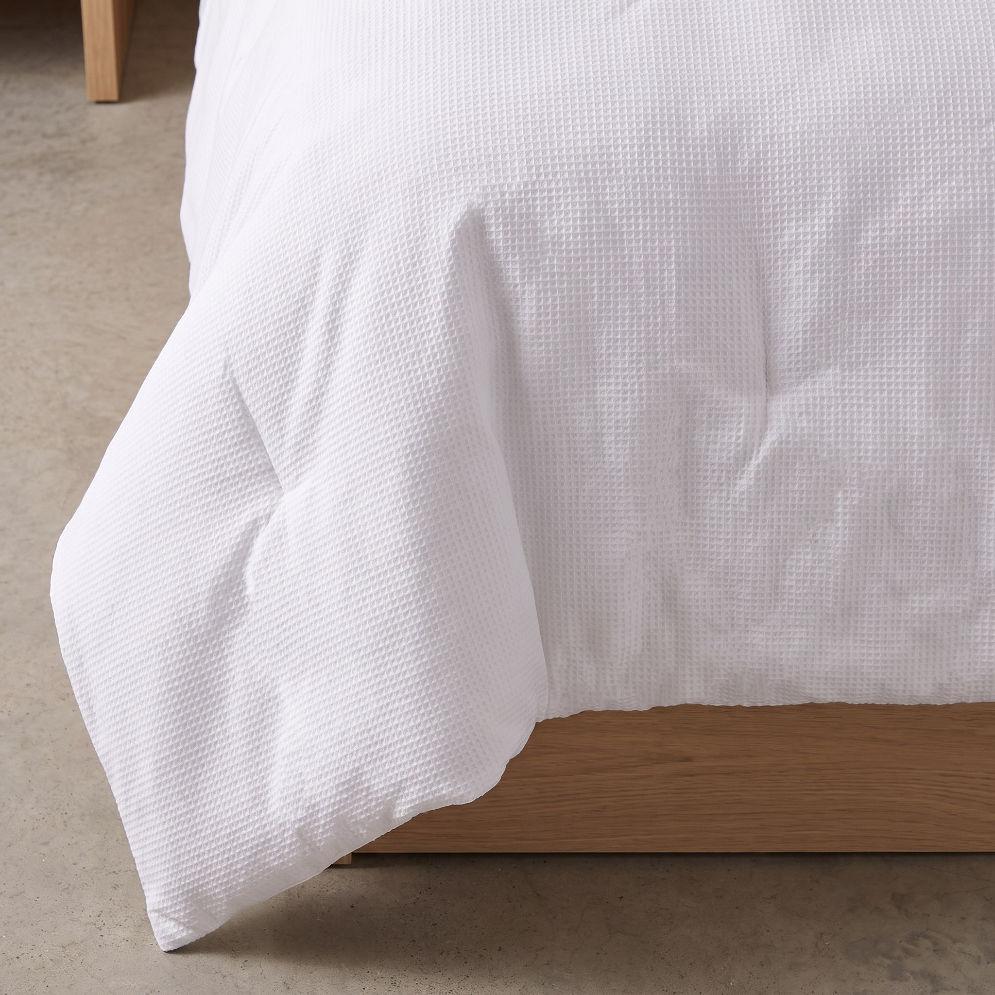 طقم غطاء لحاف توين قطن بنمط وافل 3 قطع من براكستون - 150x220 سم-hbxhomeware-hbxbedroom-image-5