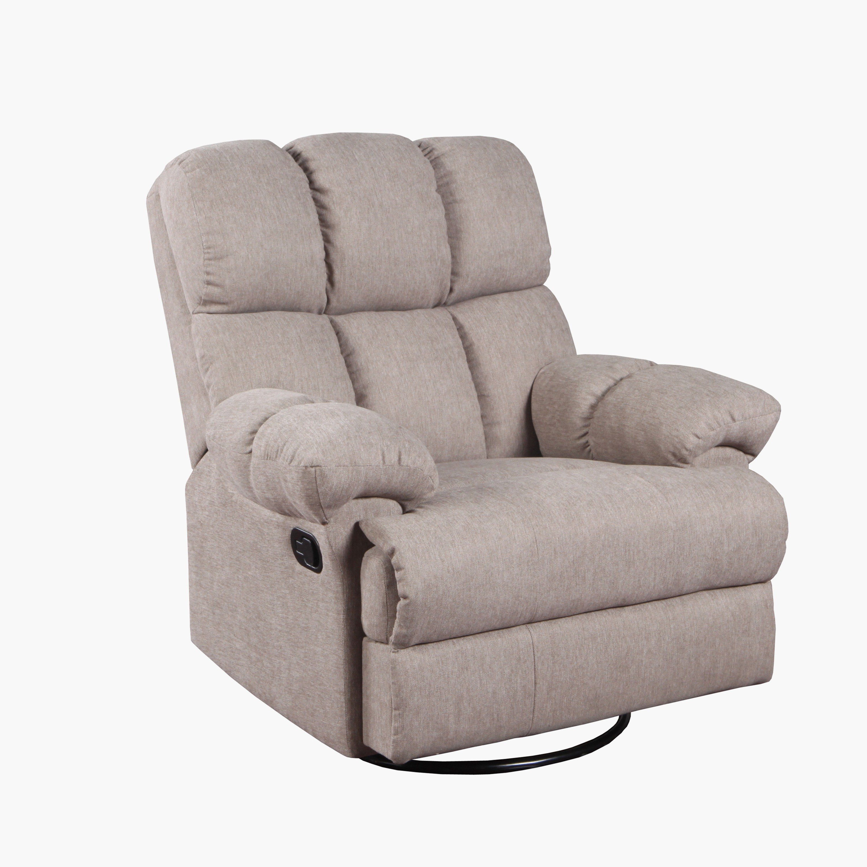Billow Swivel and Glider Fabric Arm Recliner-hbxfurniture-sofasandarmchairs-reclinersofas-image-4